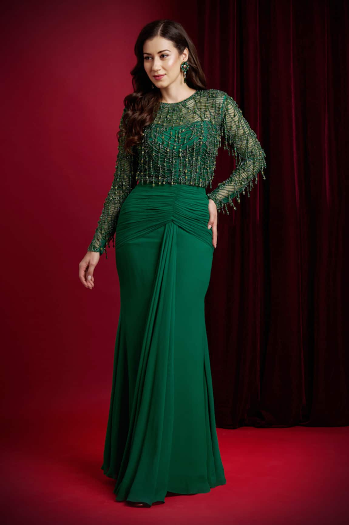 Aayushi Maniar Mira Draped Skirt & Embroidered Bodysuit