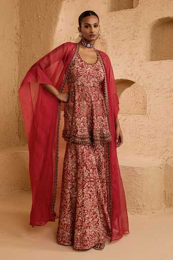 Ridhima Bhasin Orelle Printed Peplum Kurta Sharara Set 