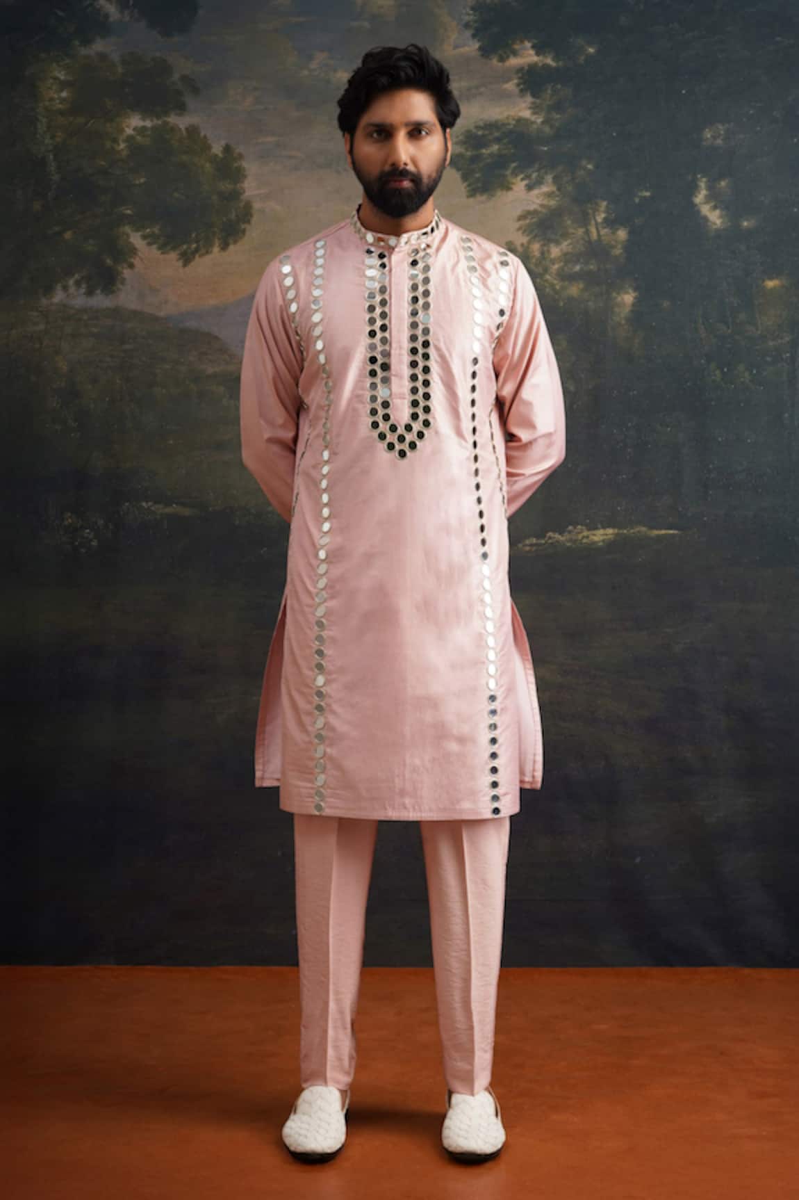 Thetaa Mirror Hand Embroidered Kurta & Pant Set