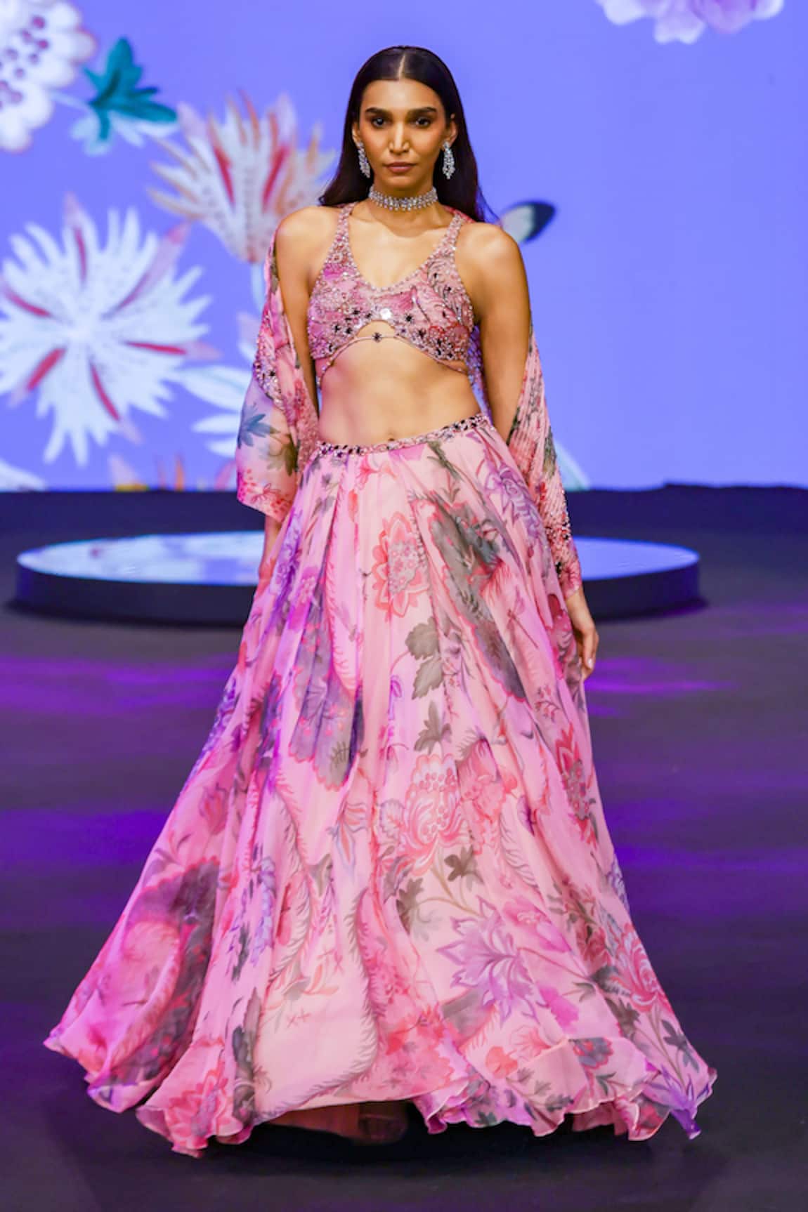 Mahima Mahajan Asma Floral Print Lehenga Set 