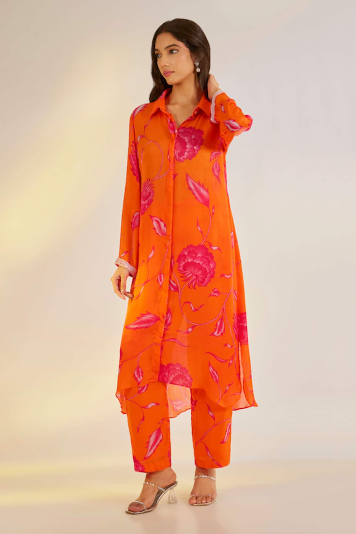 Ewoke Floral Print Kurta & Pant Set