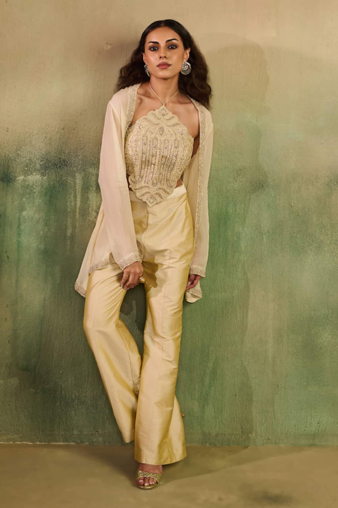 Reeti Arneja Tajniya Embroidered Jacket Pant Set