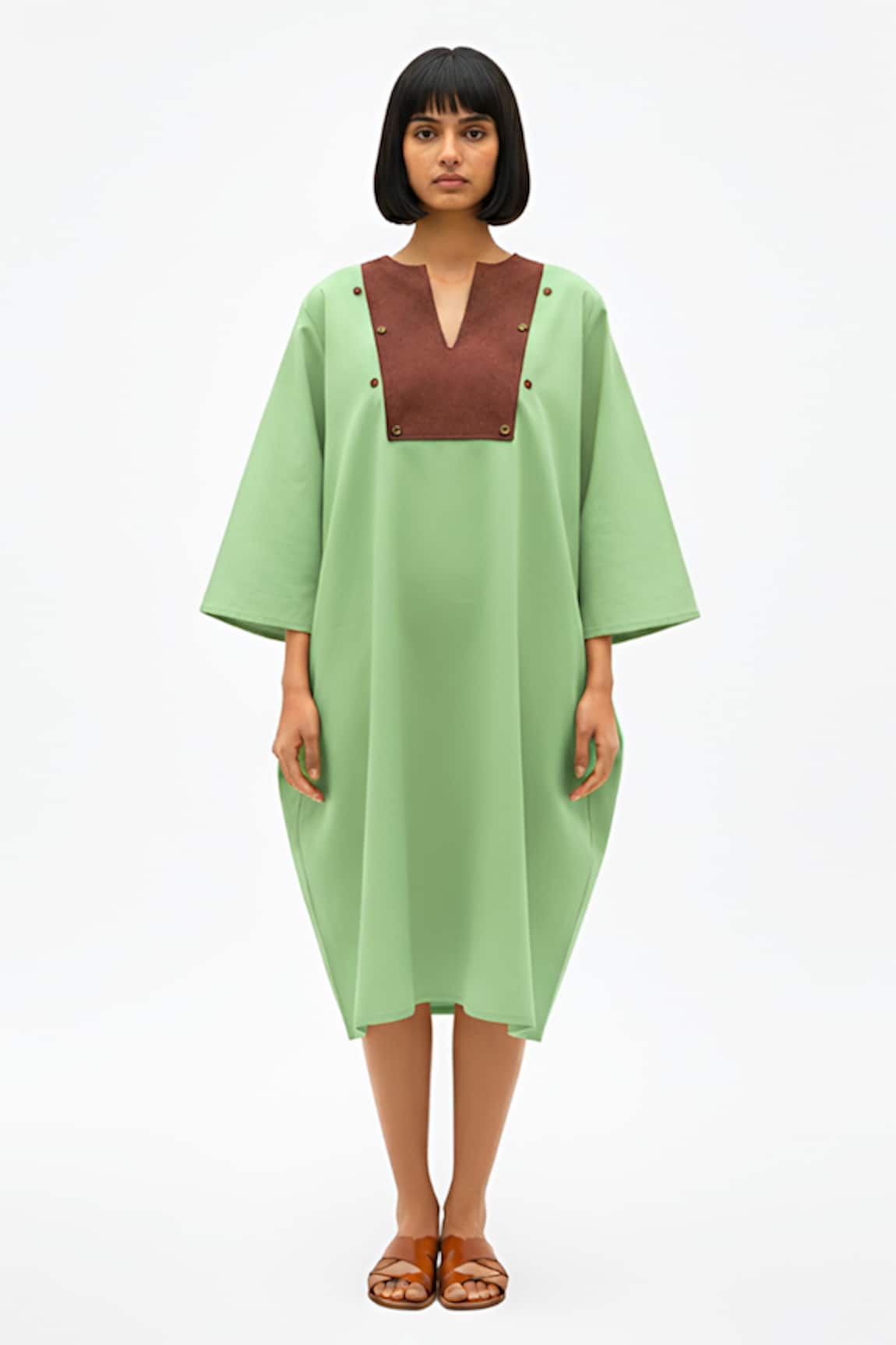 Neora By Nehal Chopra Colorblock Midi Dress