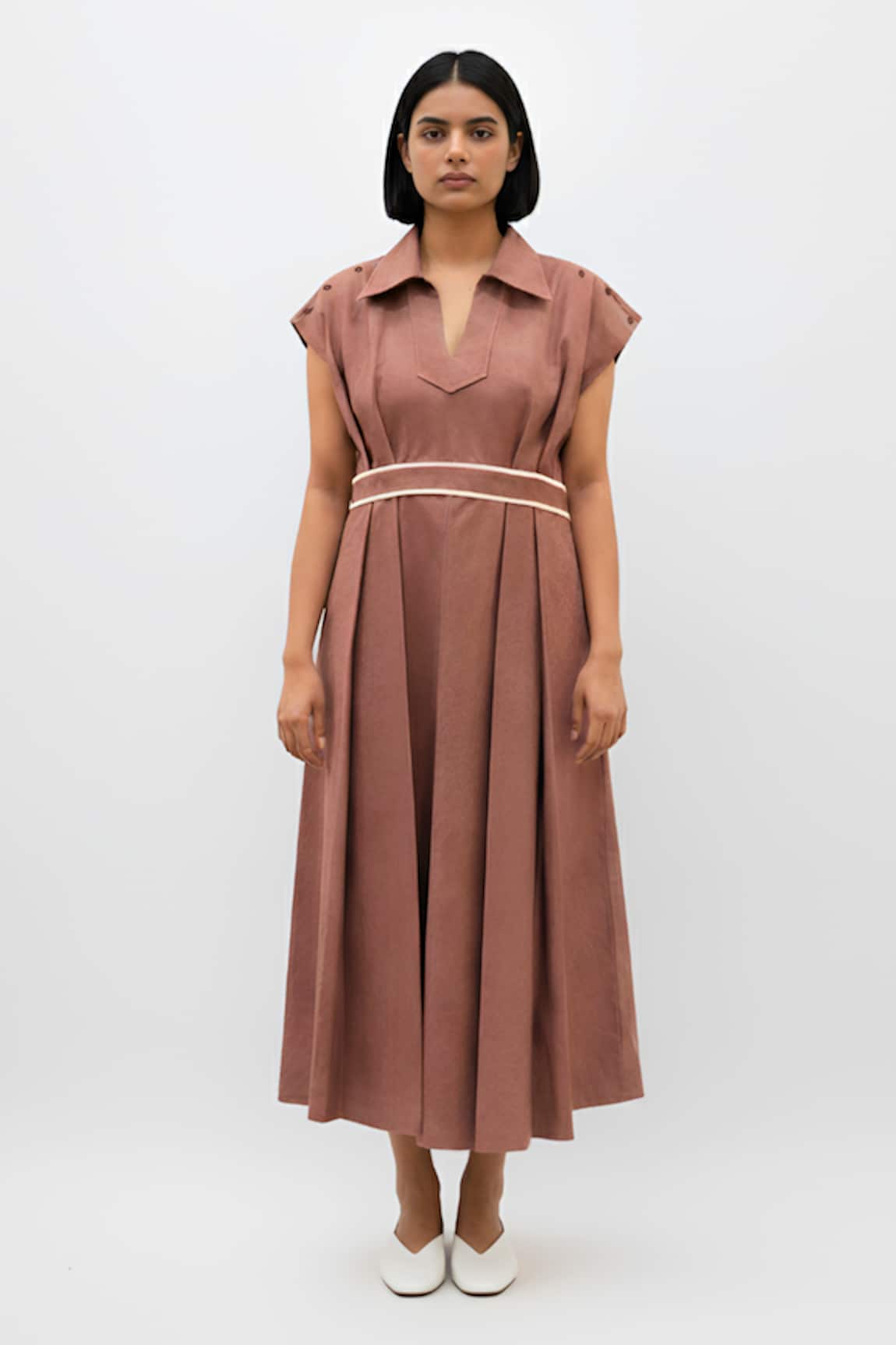 Neora By Nehal Chopra Placement Embroidered Skater Dress