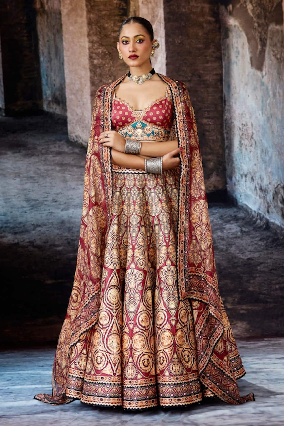 Rajdeep Ranawat Bethari Leela Printed Skirt Set