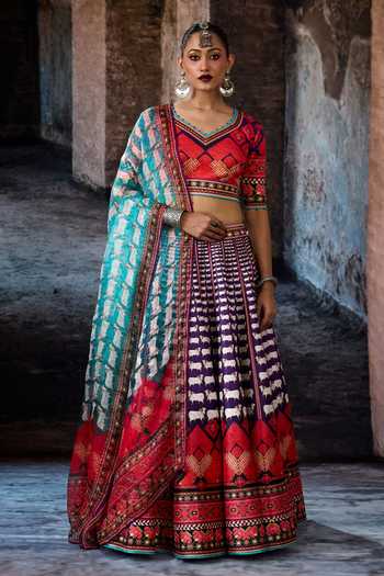 Rajdeep Ranawat Bethari Leela Printed Skirt Set 