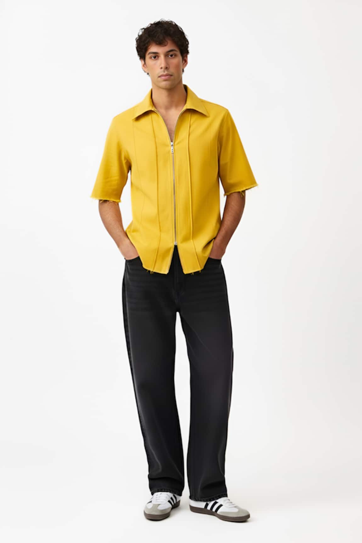 Neora By Nehal Chopra Pintuck Collared Shirt