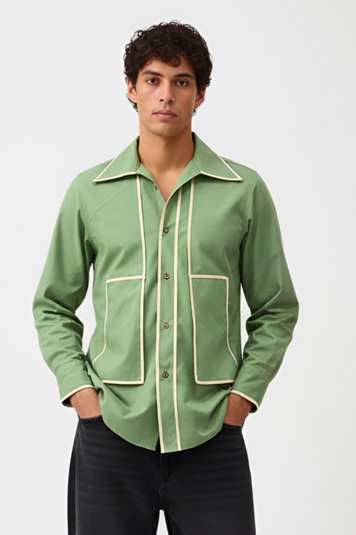 Neora By Nehal Chopra Stripe Pattern Shirt