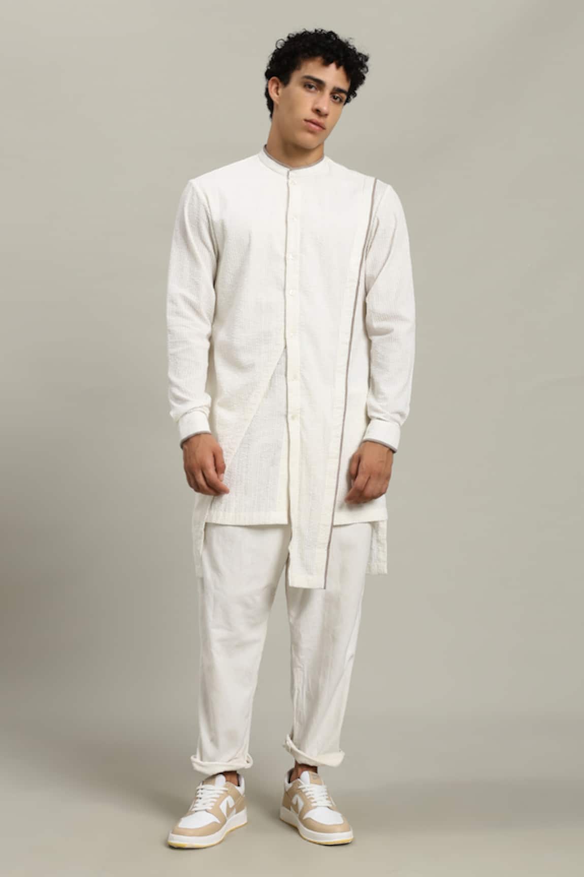 Studio Error Asymmetric Layered Cotton Kurta