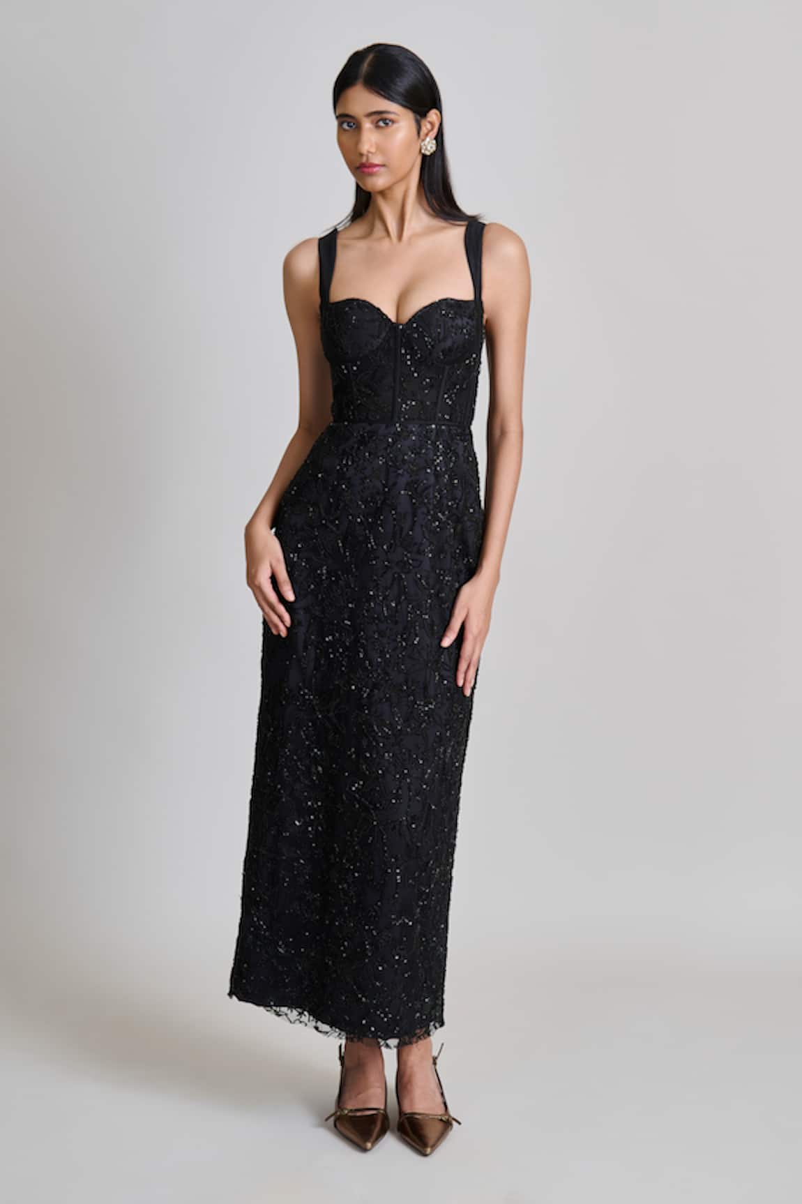 Mishru Mirae Floral Embroidered Dress 