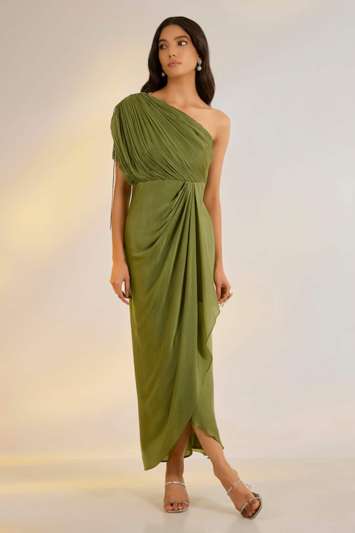 Ewoke Cowl Draped Dress