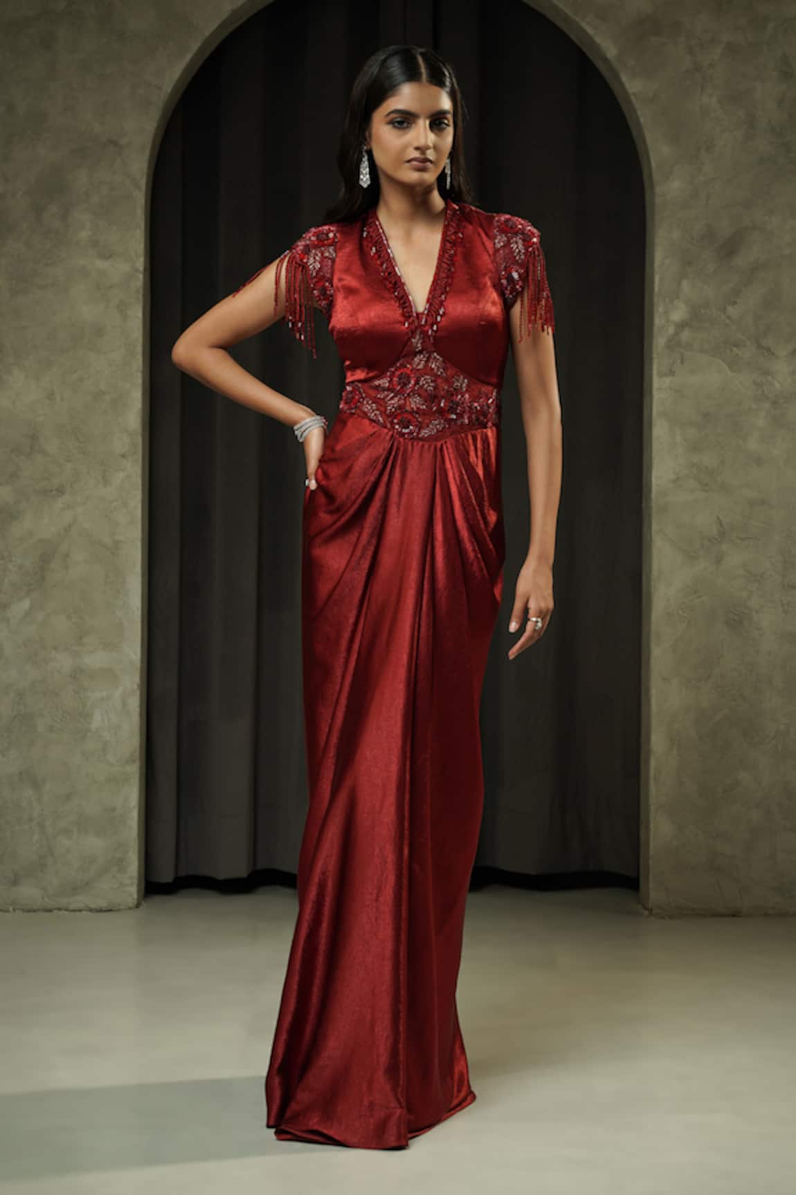 Muskan Aggarwal Elira Sequin Embroidered Gown