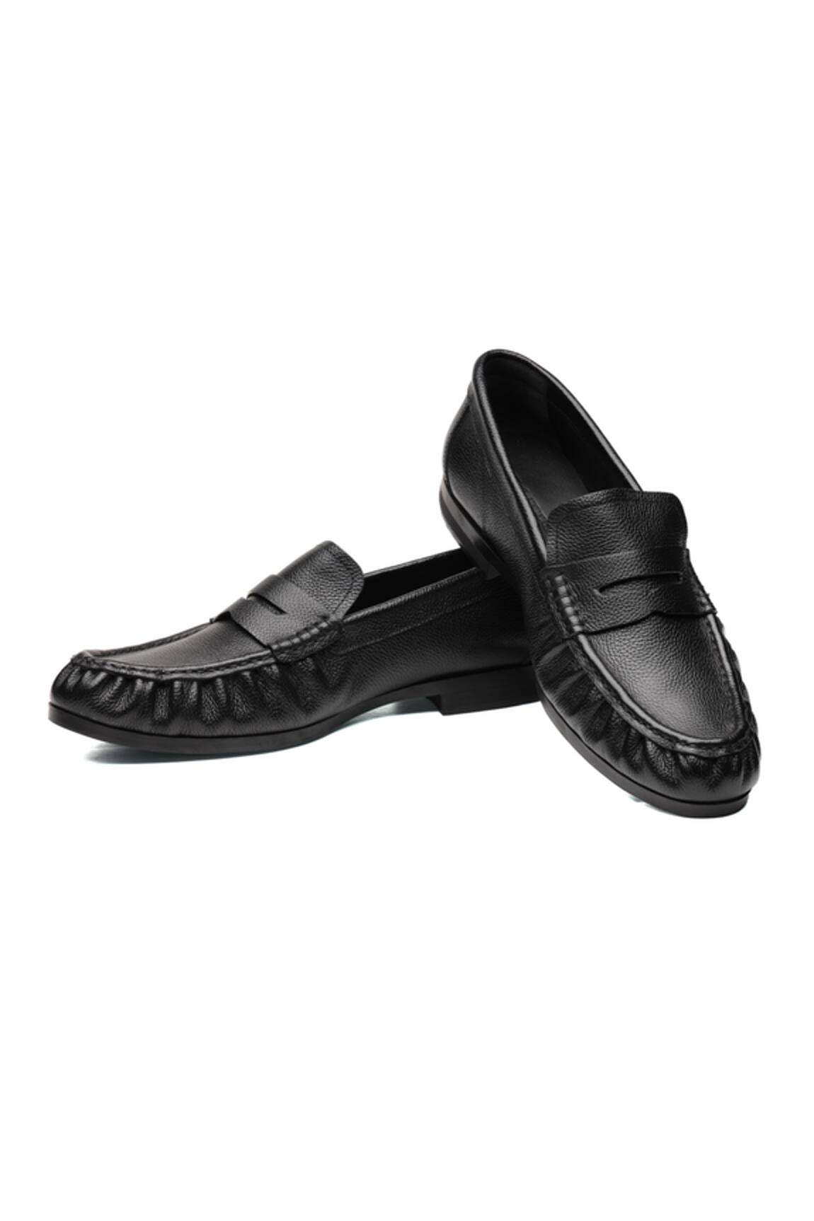 Shutiq Phillos Textured Leather Penny Loafers 
