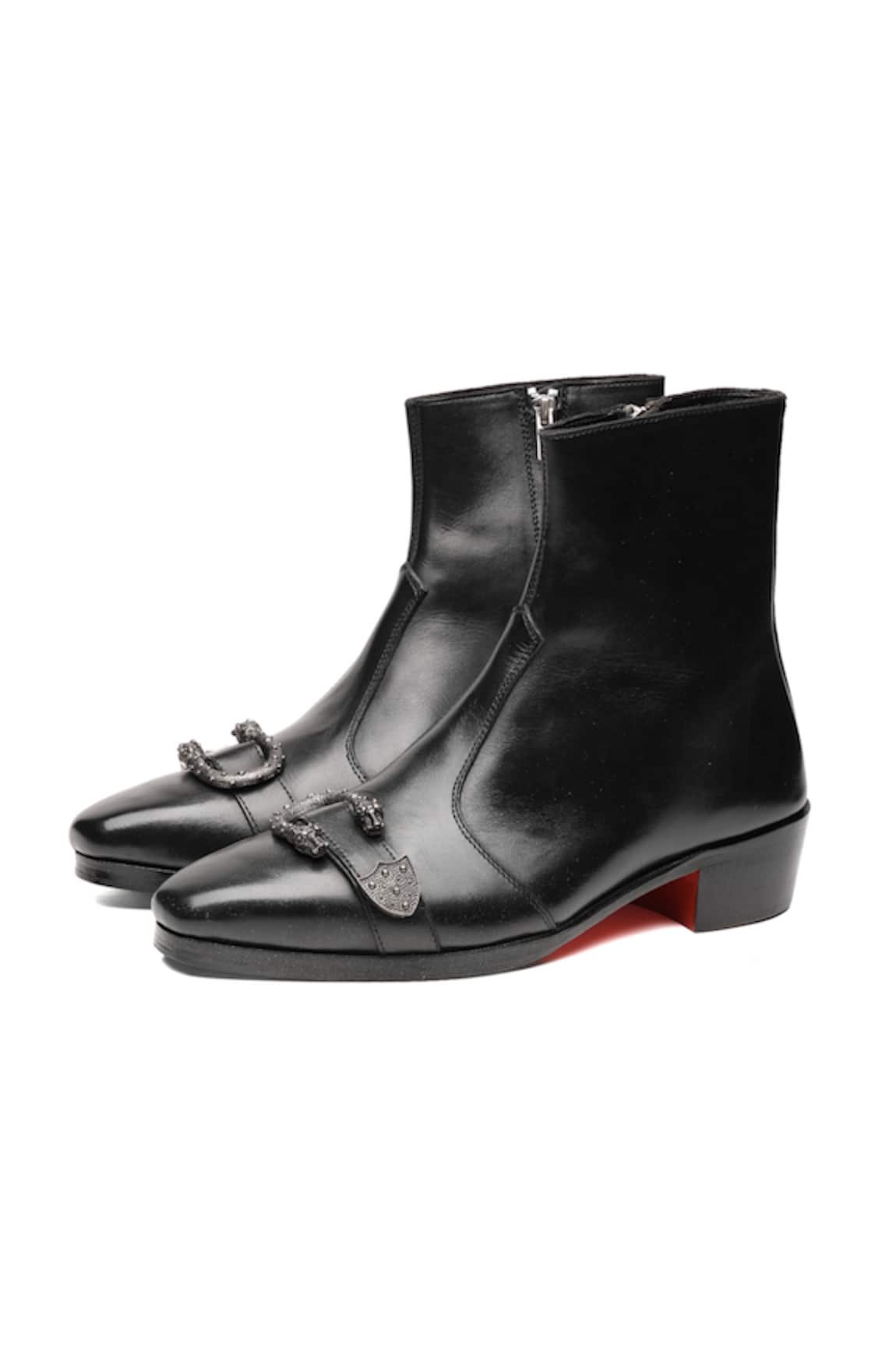 Shutiq Knight Leather Zip Up Boots