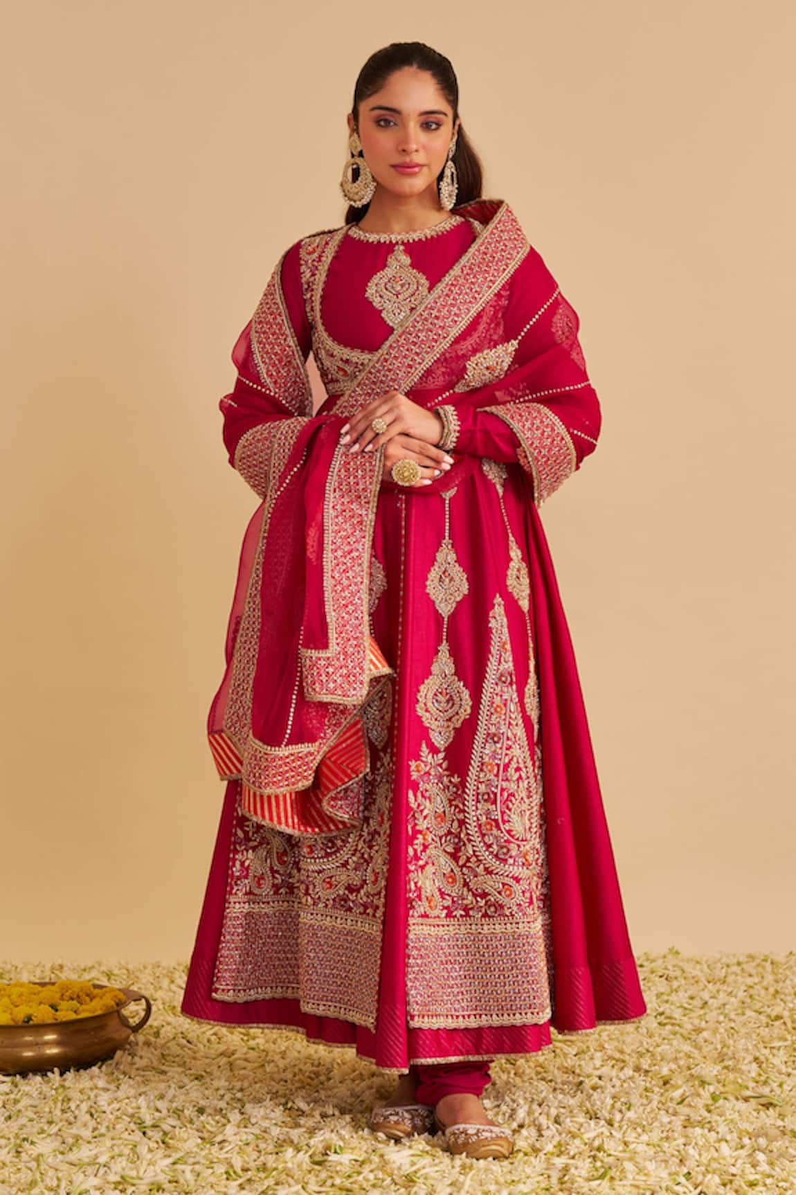 Sheetal Batra Zainah Embroidered Anarkali Jacket Set