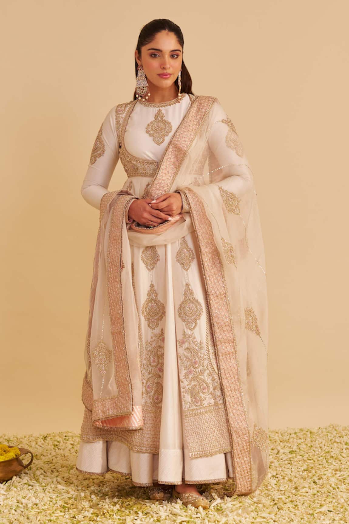 Sheetal Batra Zainah Embroidered Anarkali Jacket Set