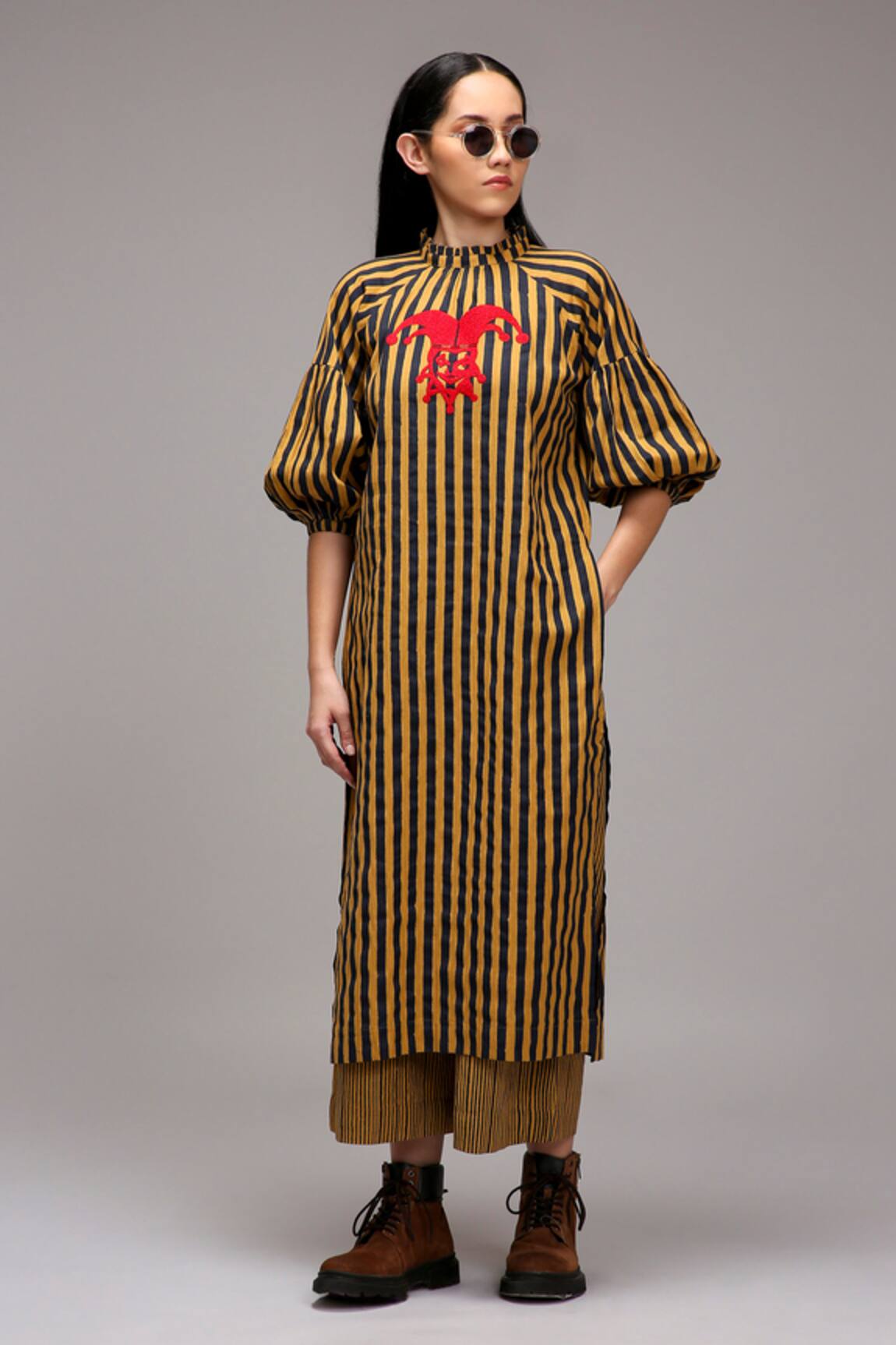 MATI_1 Striped Tunic & Pant Set  