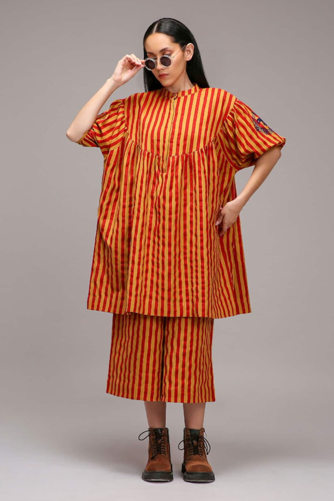 MATI_1 Striped Tunic & Pant Set 