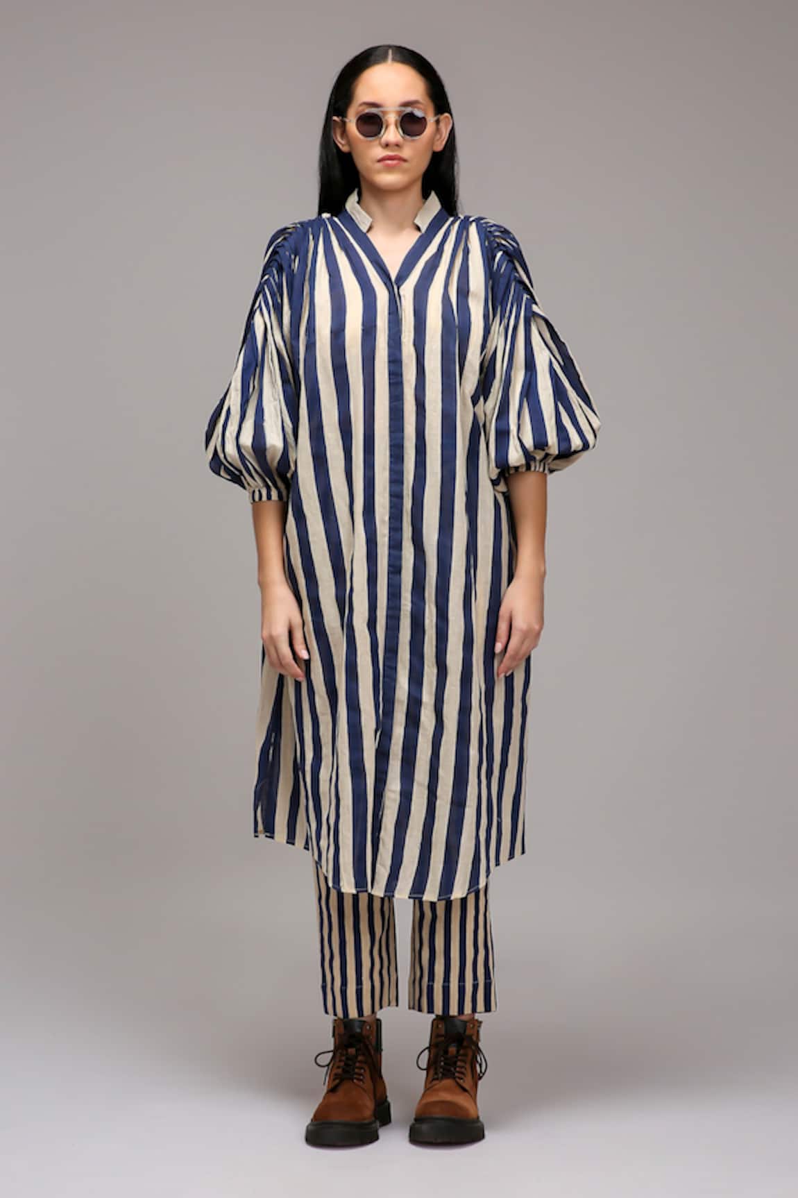 MATI_1 Striped Tunic & Pant Set 