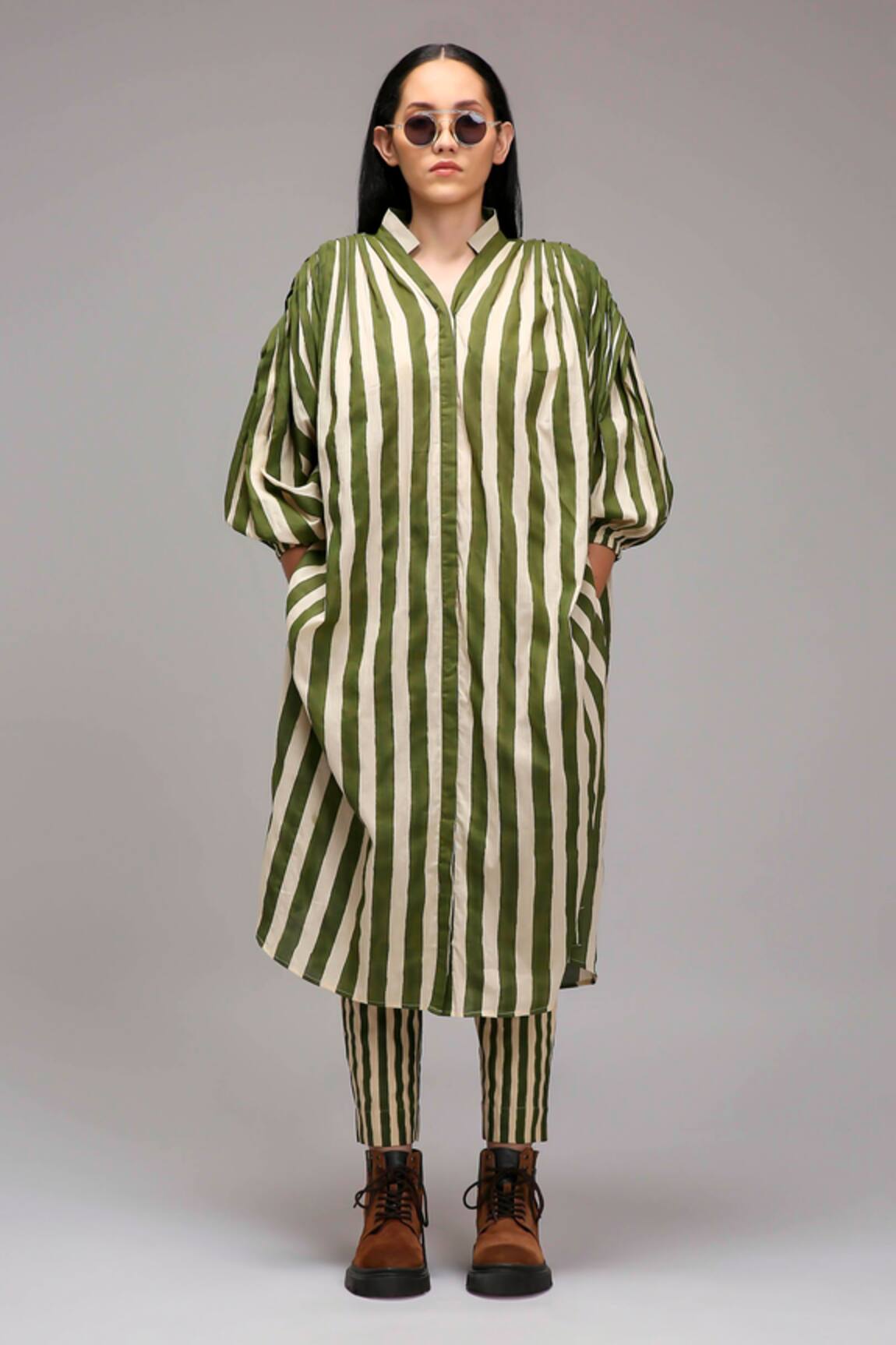 MATI_1 Striped Tunic & Pant Set 