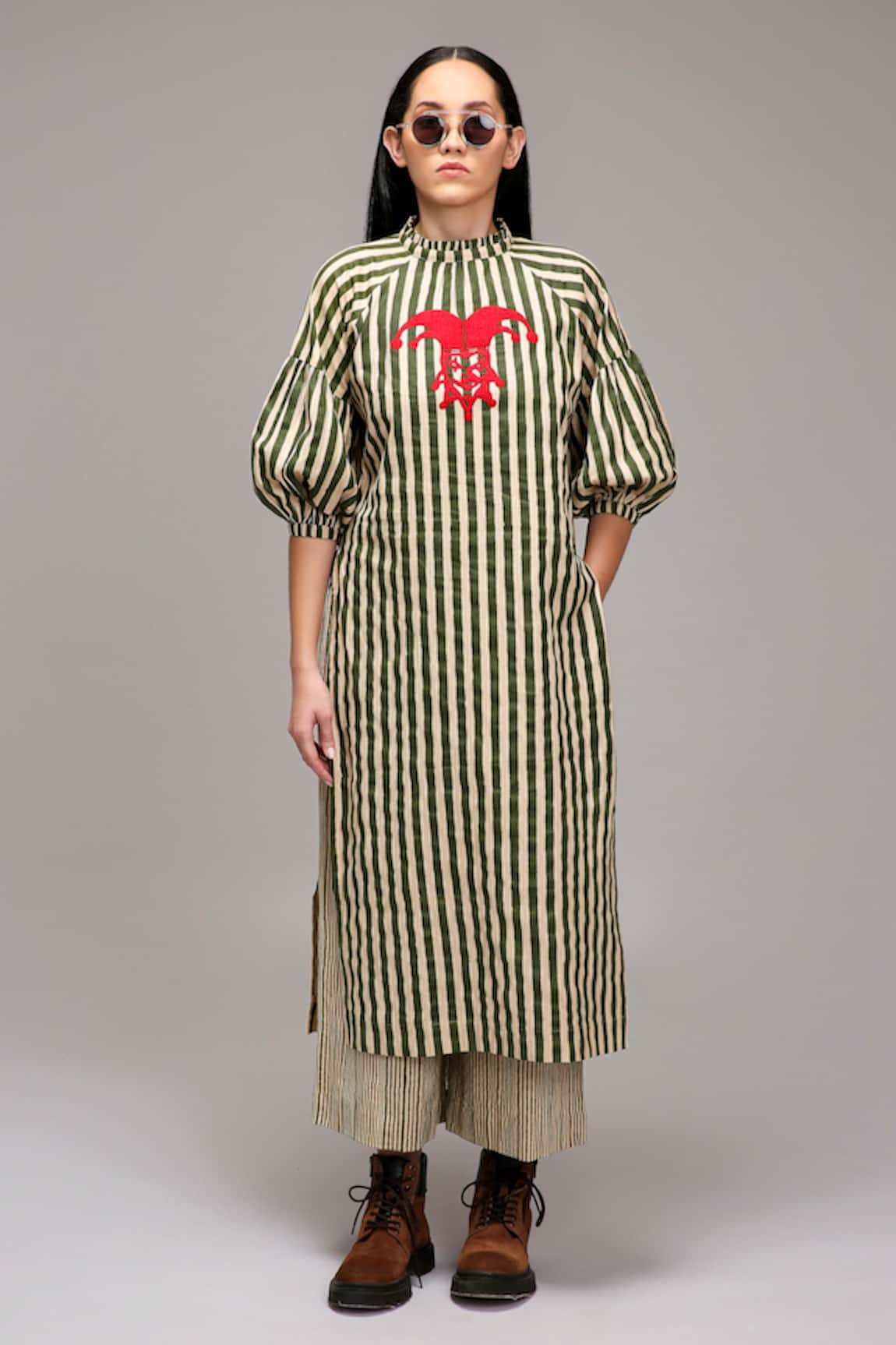 MATI_1 Striped Tunic & Pant Set  