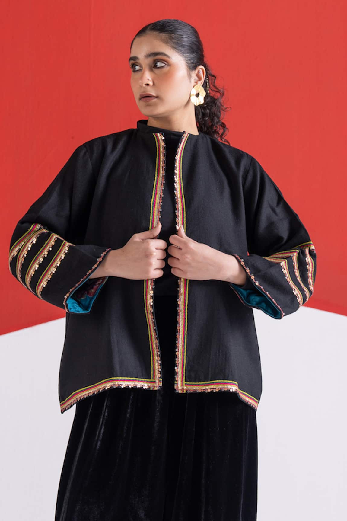 TA’Assur Zainaab Wool Embroidered Jacket 