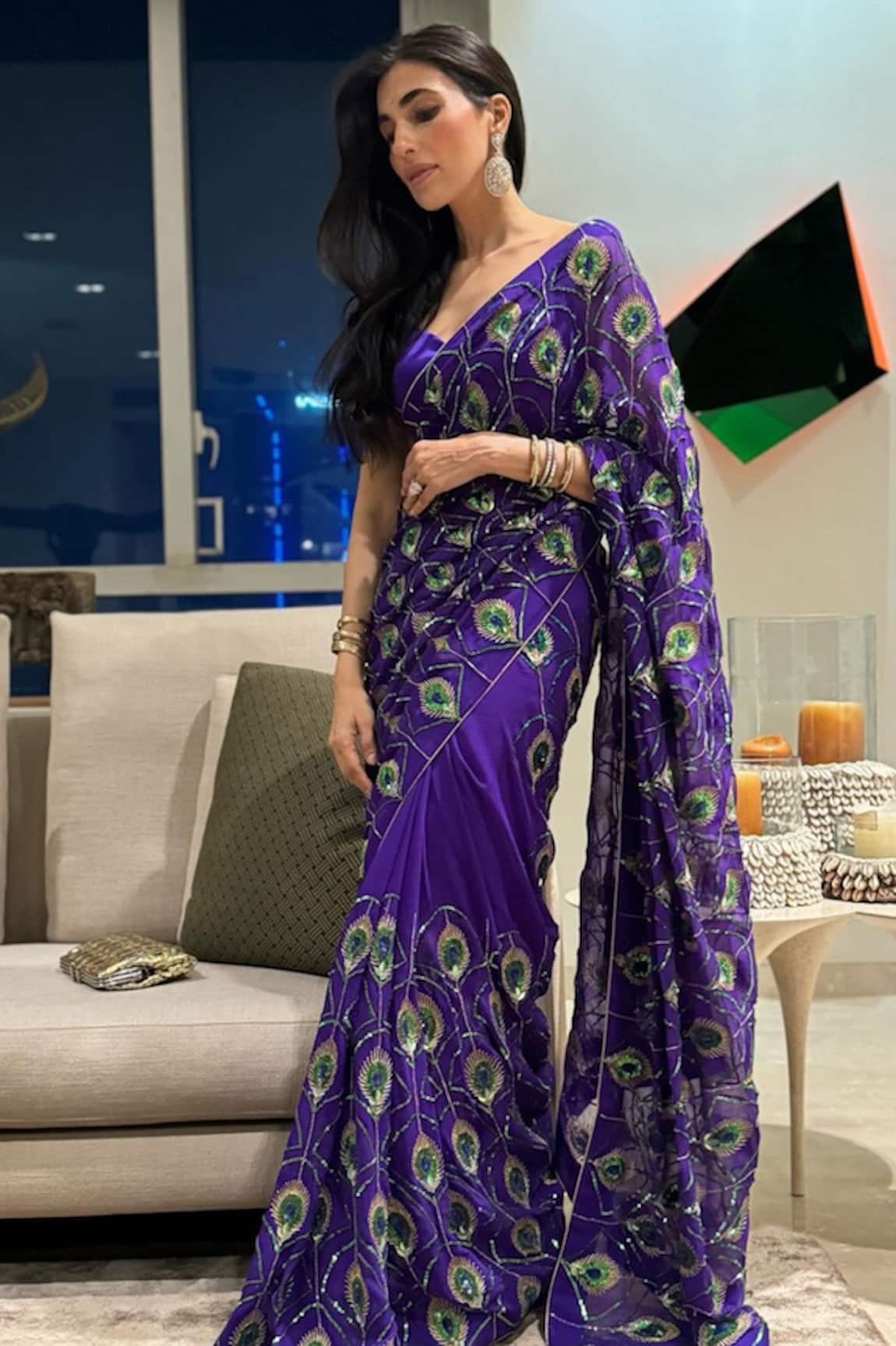 Atelier Shikaarbagh Embroidered Saree With Blouse