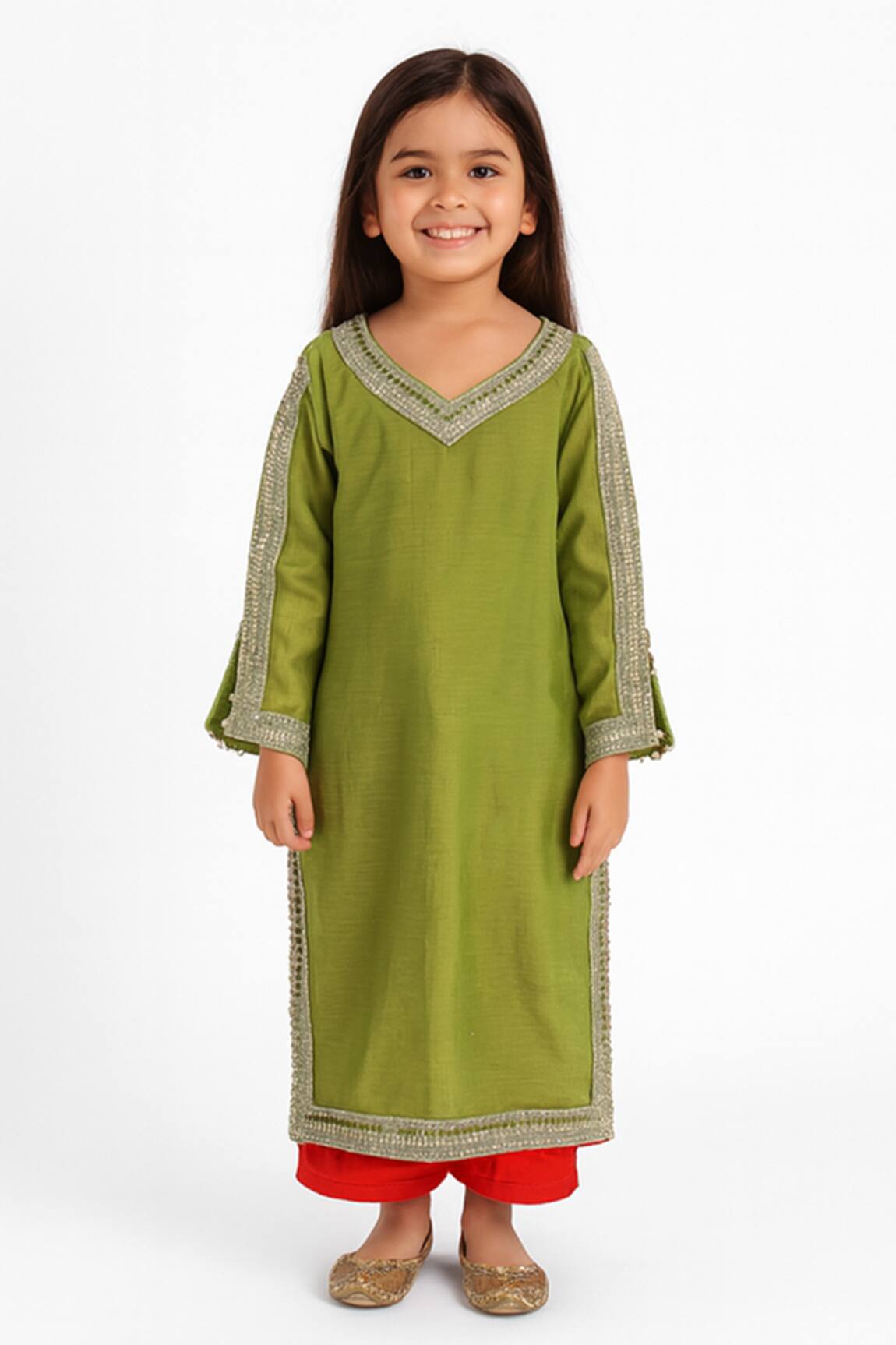 Tiny Pants Cotton Embroidered Kurta & Pant Set