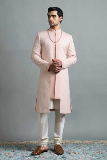 Gargee Designers Aarush Pink Sherwani Set 
