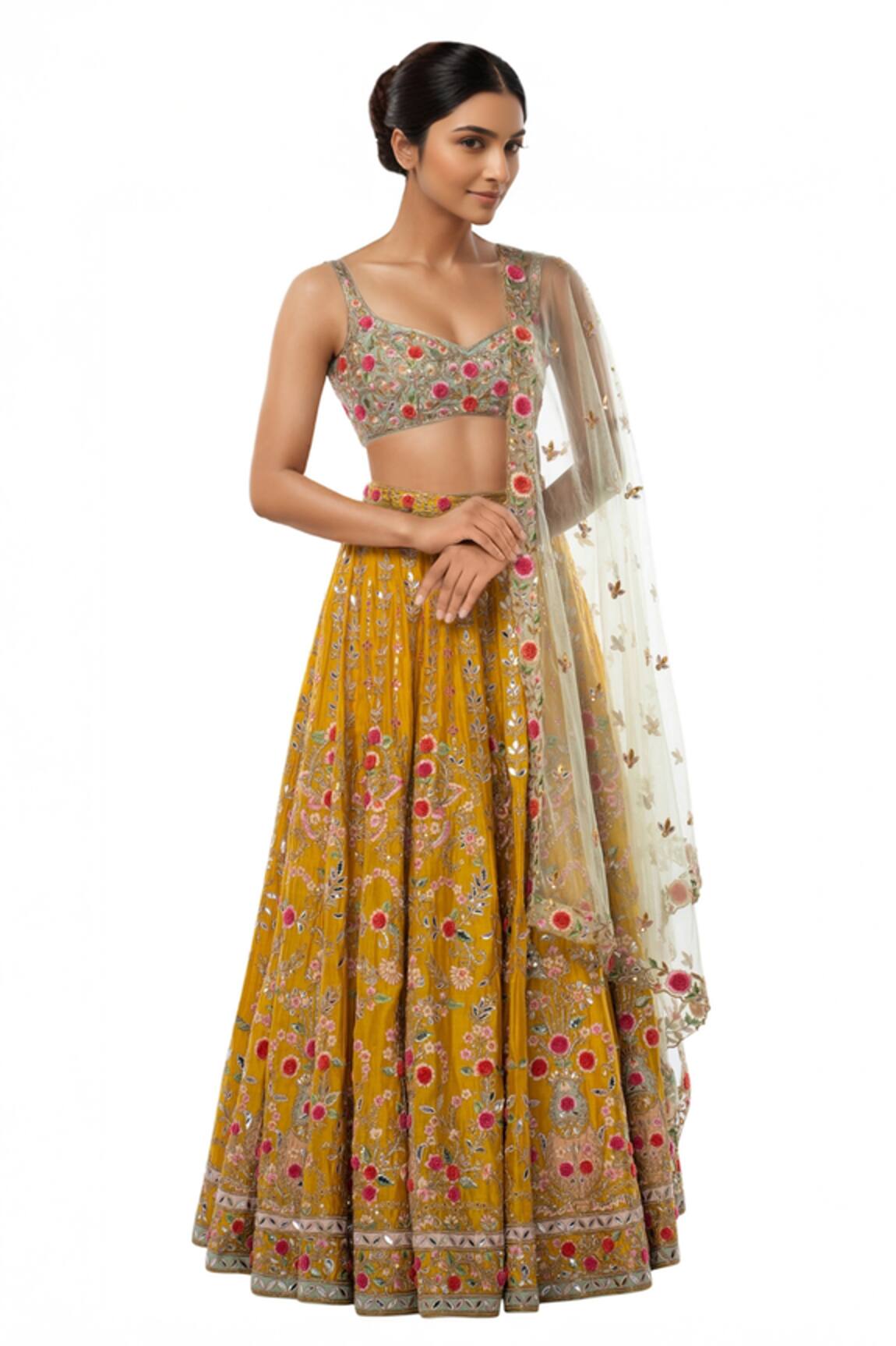 Tamanna Punjabi Kapoor Embroidered Chanderi Bridal Lehenga Set