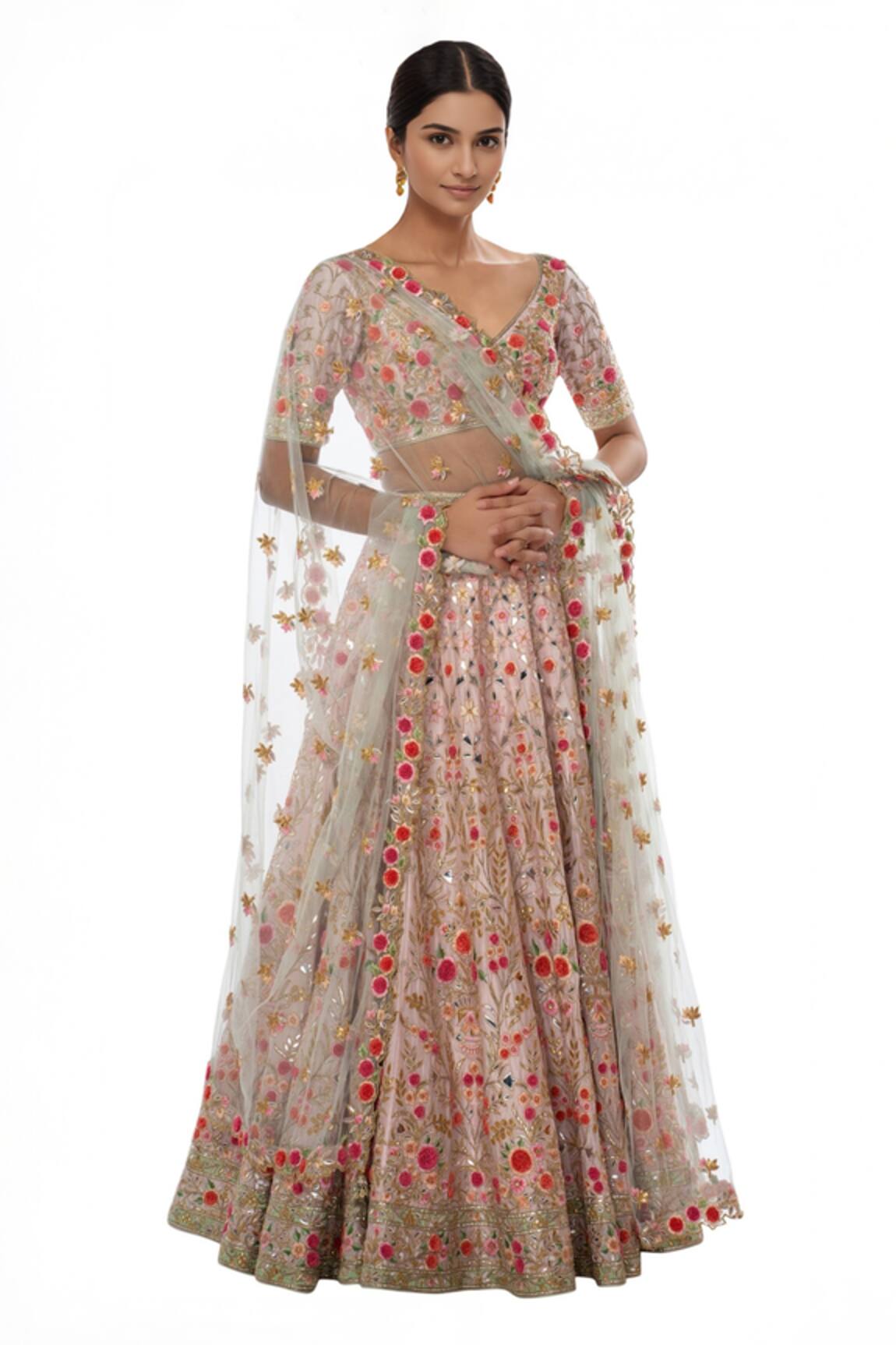 Tamanna Punjabi Kapoor Embroidered Chanderi Bridal Lehenga Set