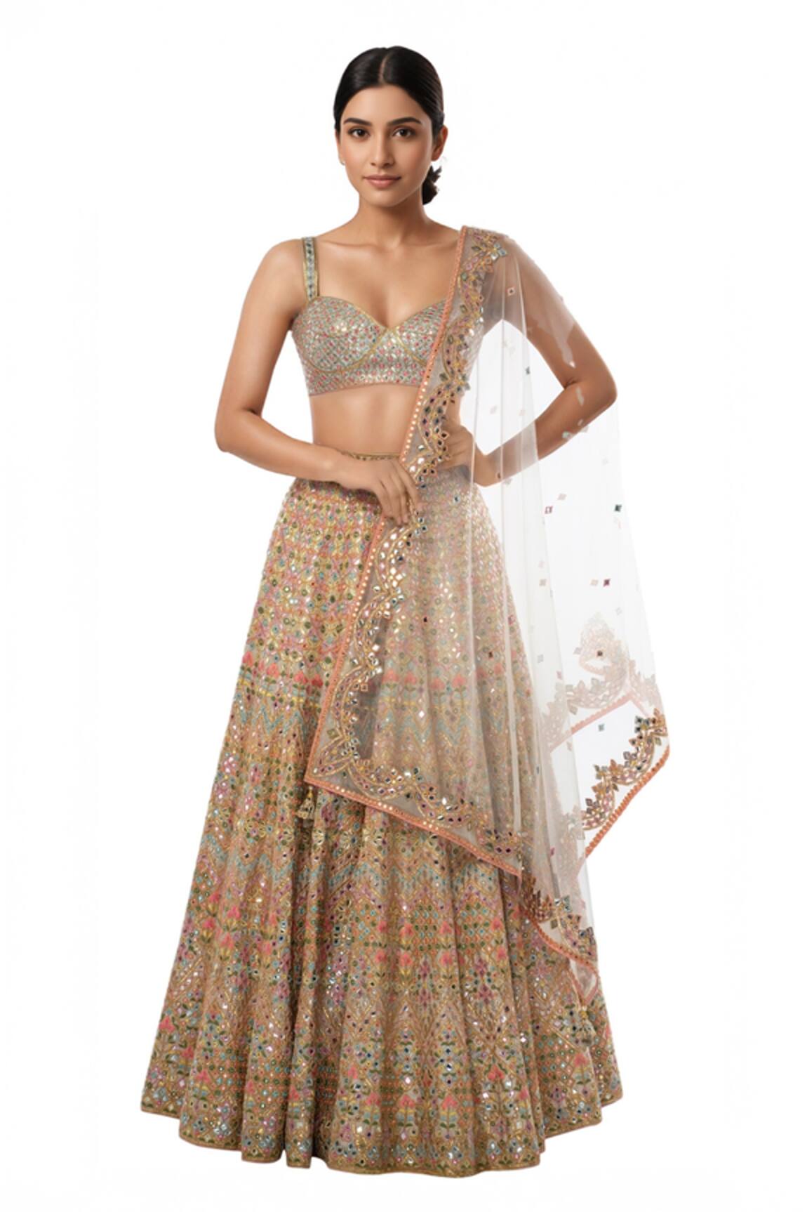 Tamanna Punjabi Kapoor Embroidered Chanderi Bridal Lehenga Set