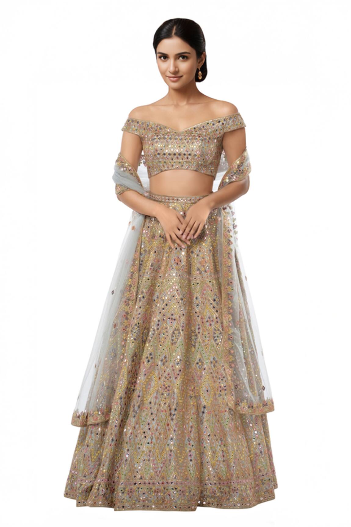 Tamanna Punjabi Kapoor Embroidered Chanderi Bridal Lehenga Set