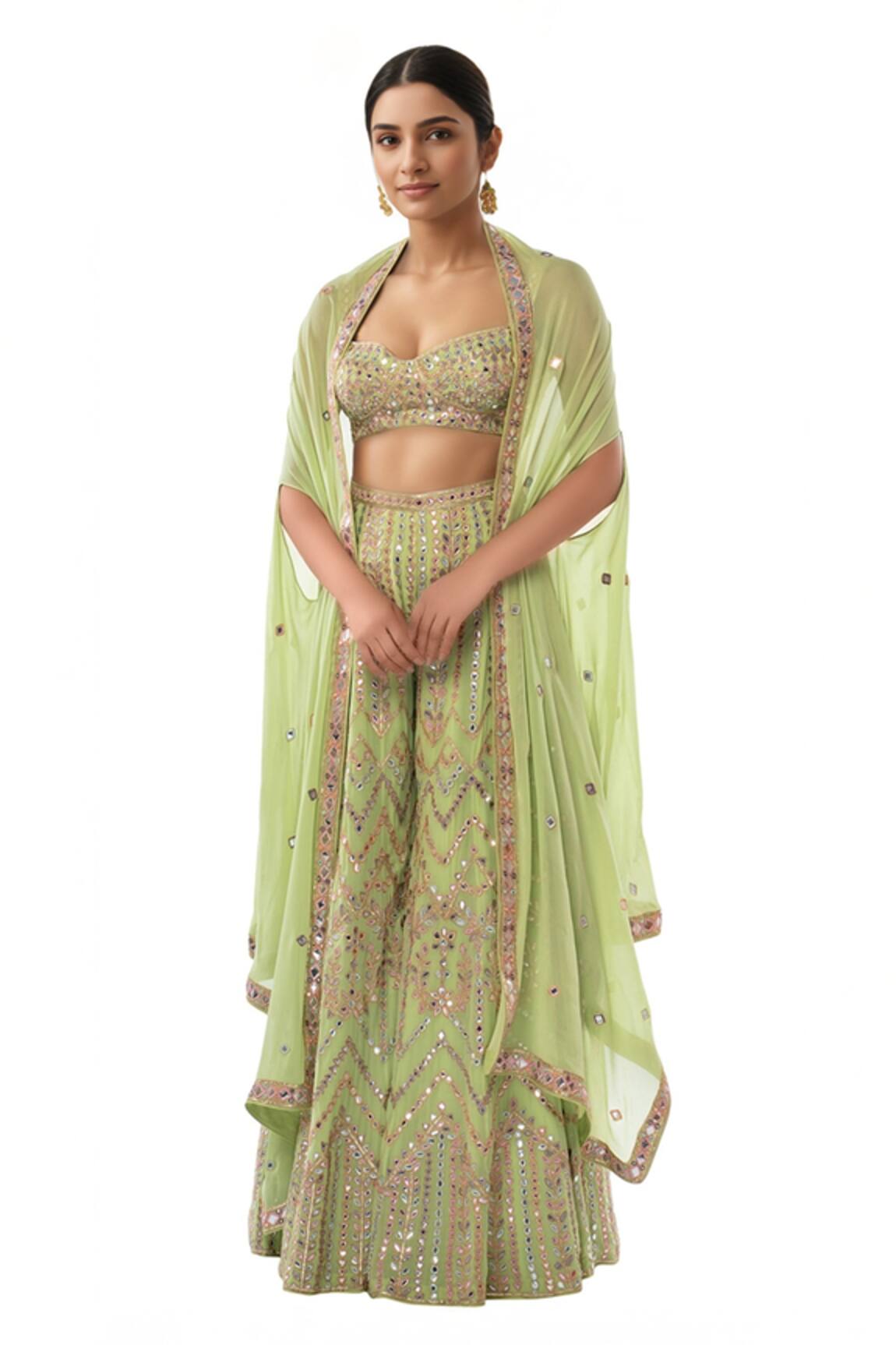 Tamanna Punjabi Kapoor Embroidered Sharara with Cape Set