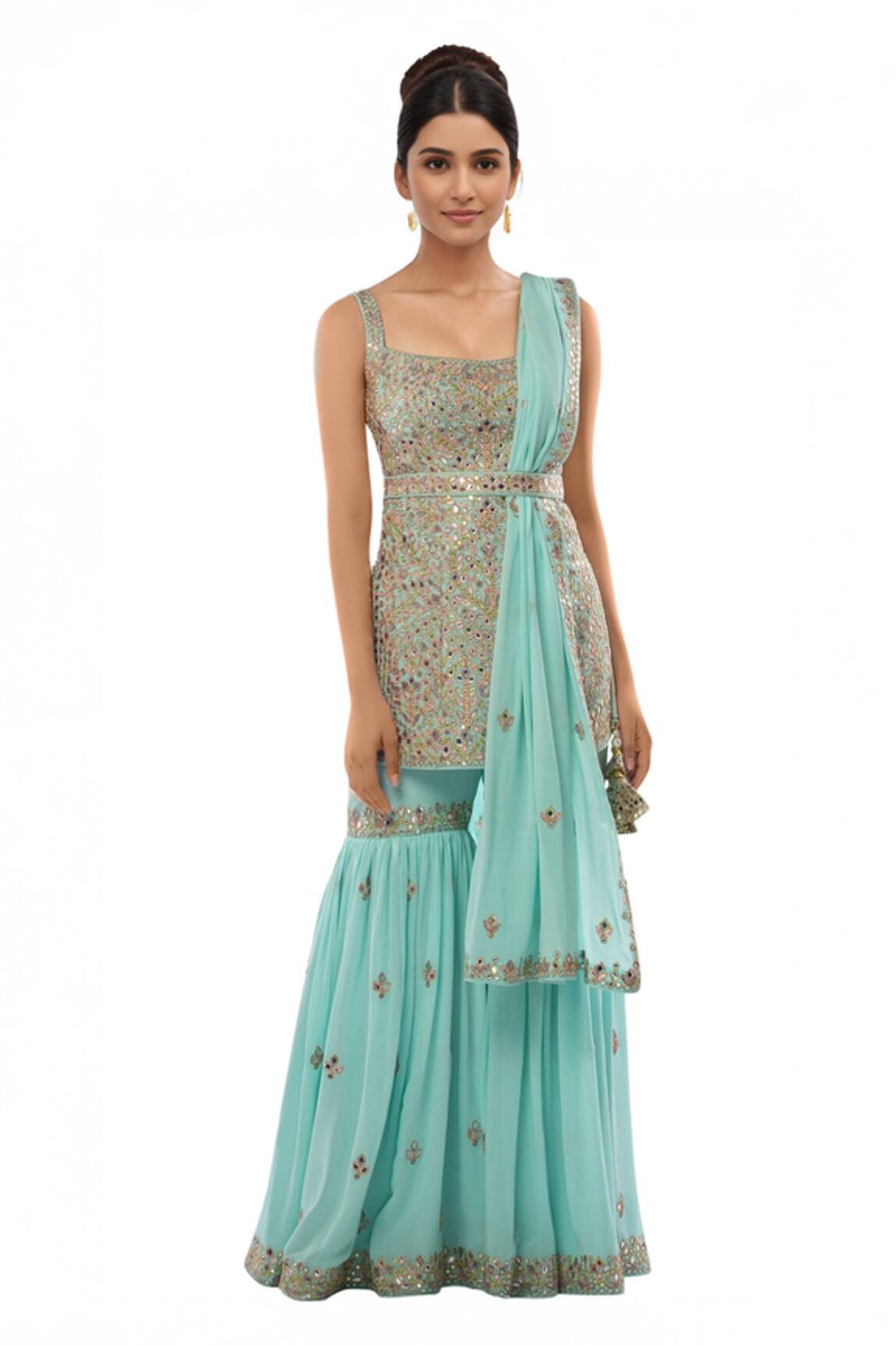 Tamanna Punjabi Kapoor Embroidered Kurta Sharara Set