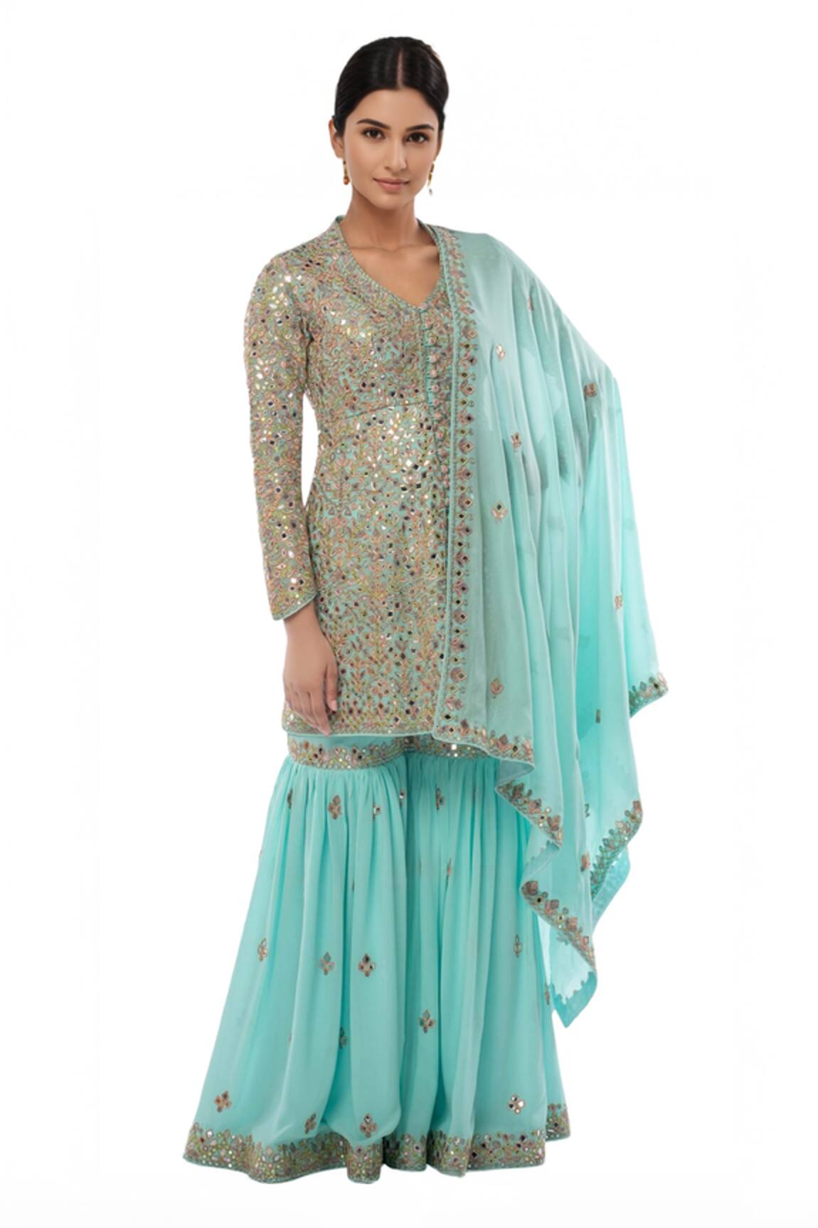 Tamanna Punjabi Kapoor Embroidered Kurta Sharara Set