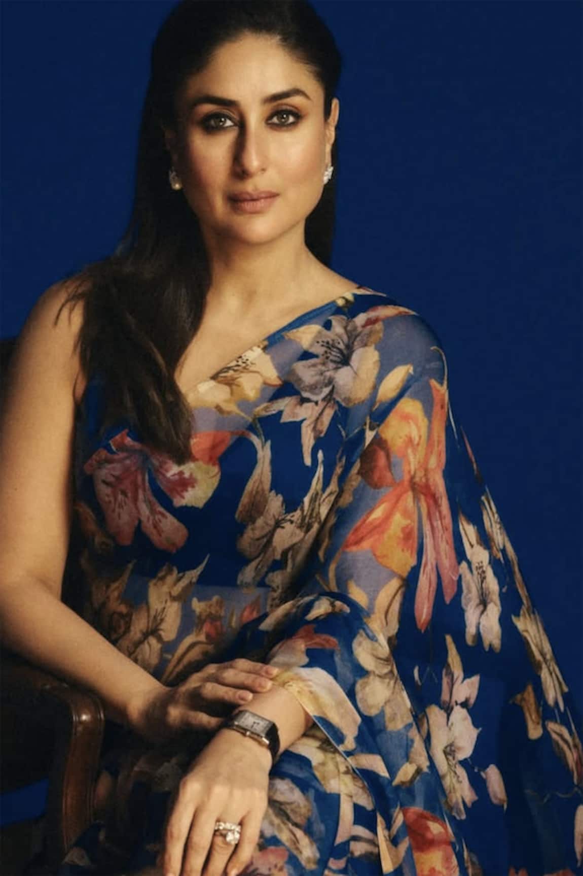 Atelier Shikaarbagh Printed Saree With Unstitched Blouse Piece