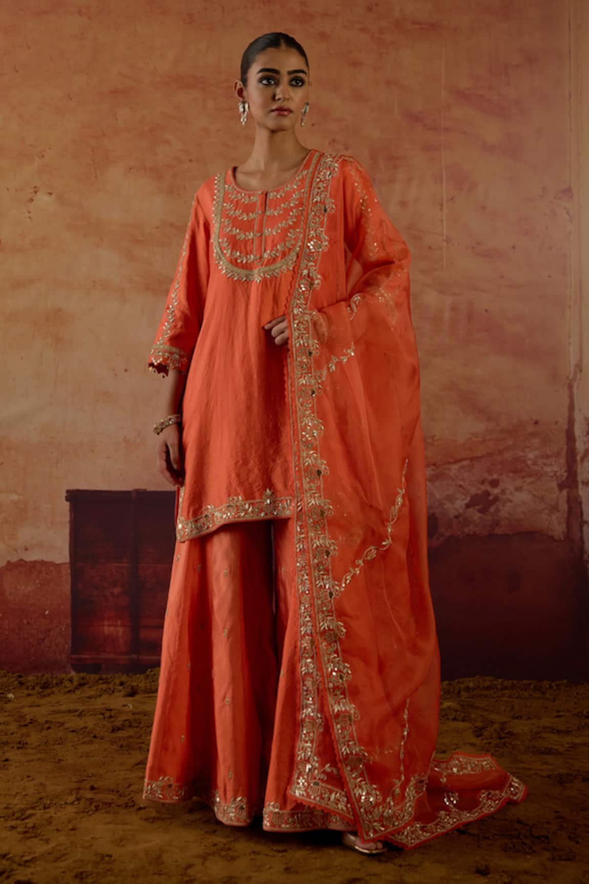 Vinita Bhansali Parinaaz Embroidered Kurta Sharara Set