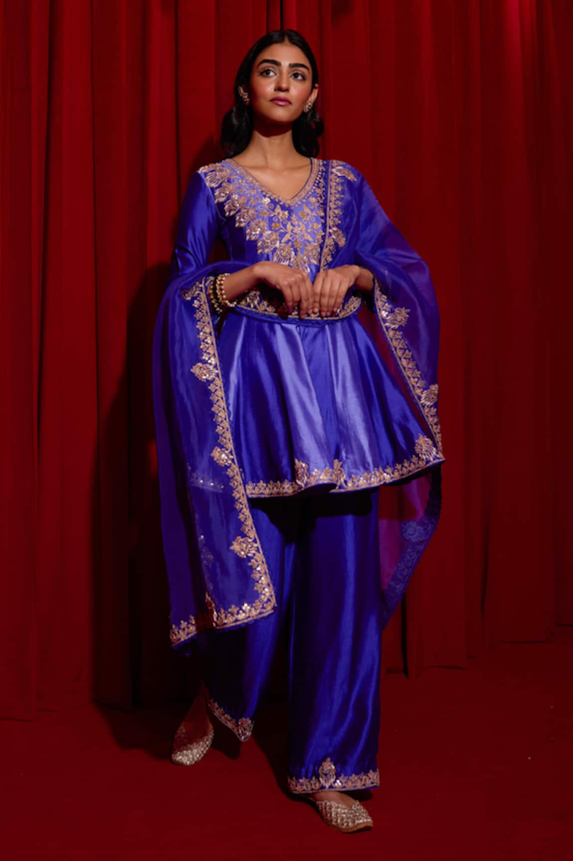 Vinita Bhansali Aavya Embroidered Anarkali Set