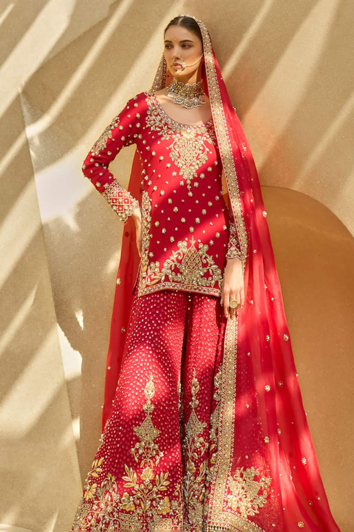 Tamanna Punjabi Kapoor Embroidered Kurta & Sharara Set  