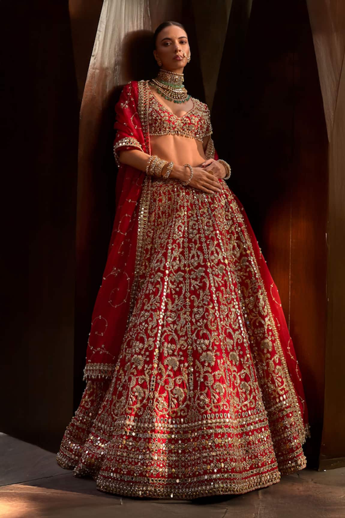 Tamanna Punjabi Kapoor Bridal Embroidered Lehenga Set  