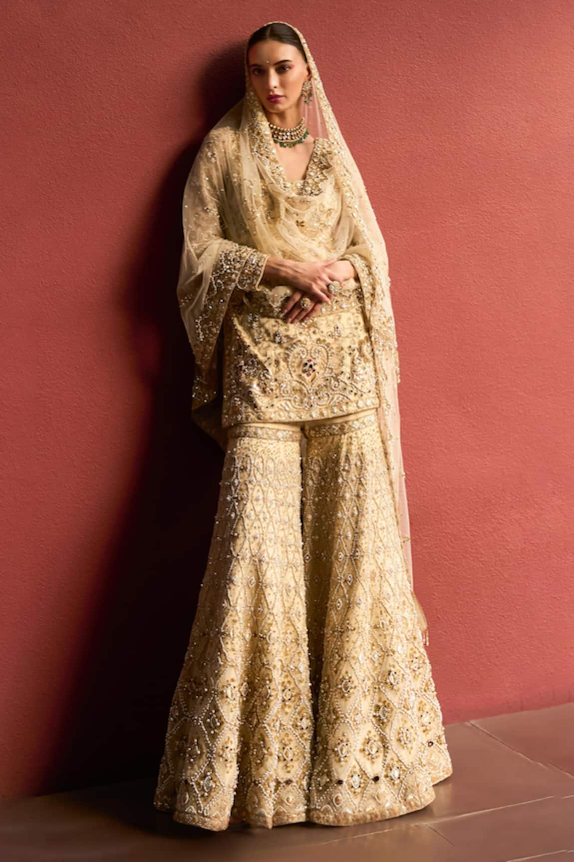 Tamanna Punjabi Kapoor Embellished Kurta Sharara Set 