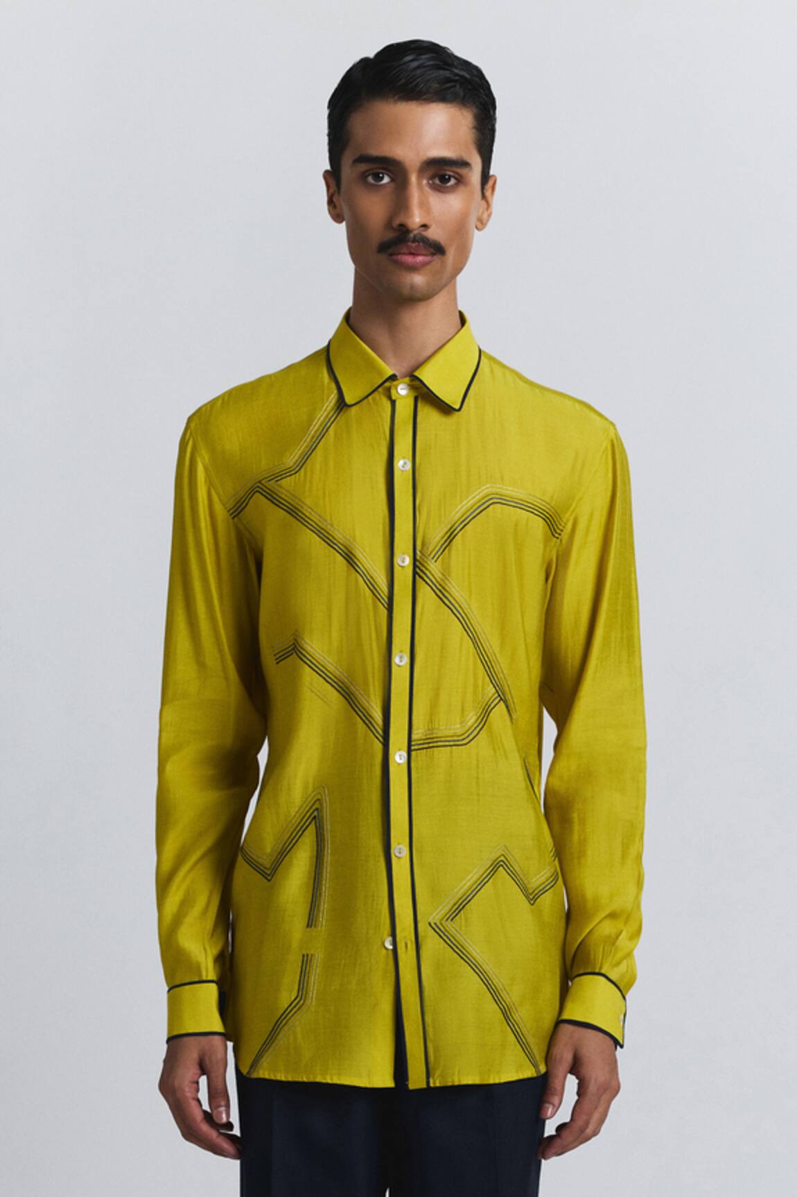 Line Out Line Gradient Fade Shirt