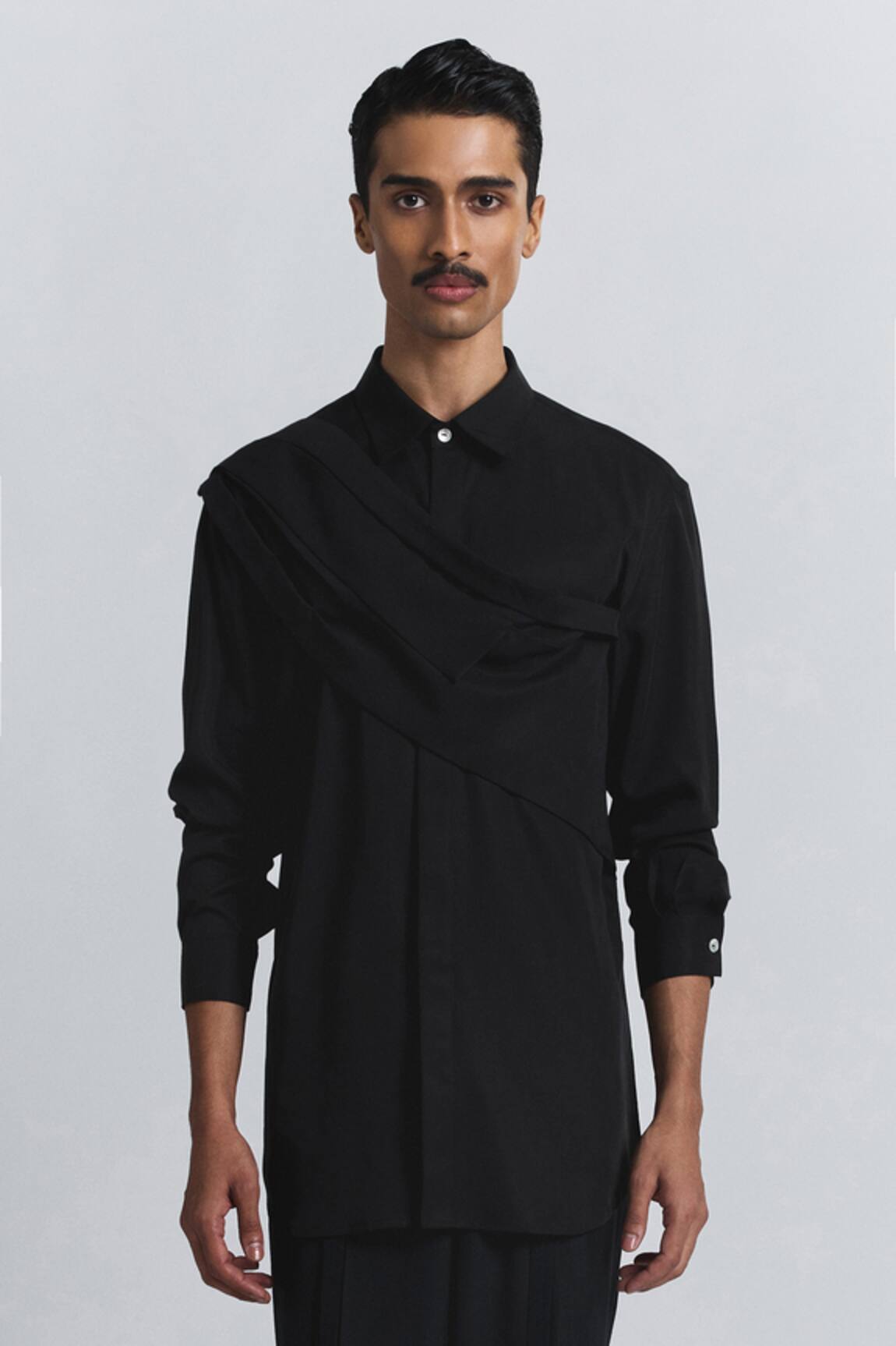 Line Out Line Augmented Drape Shirt