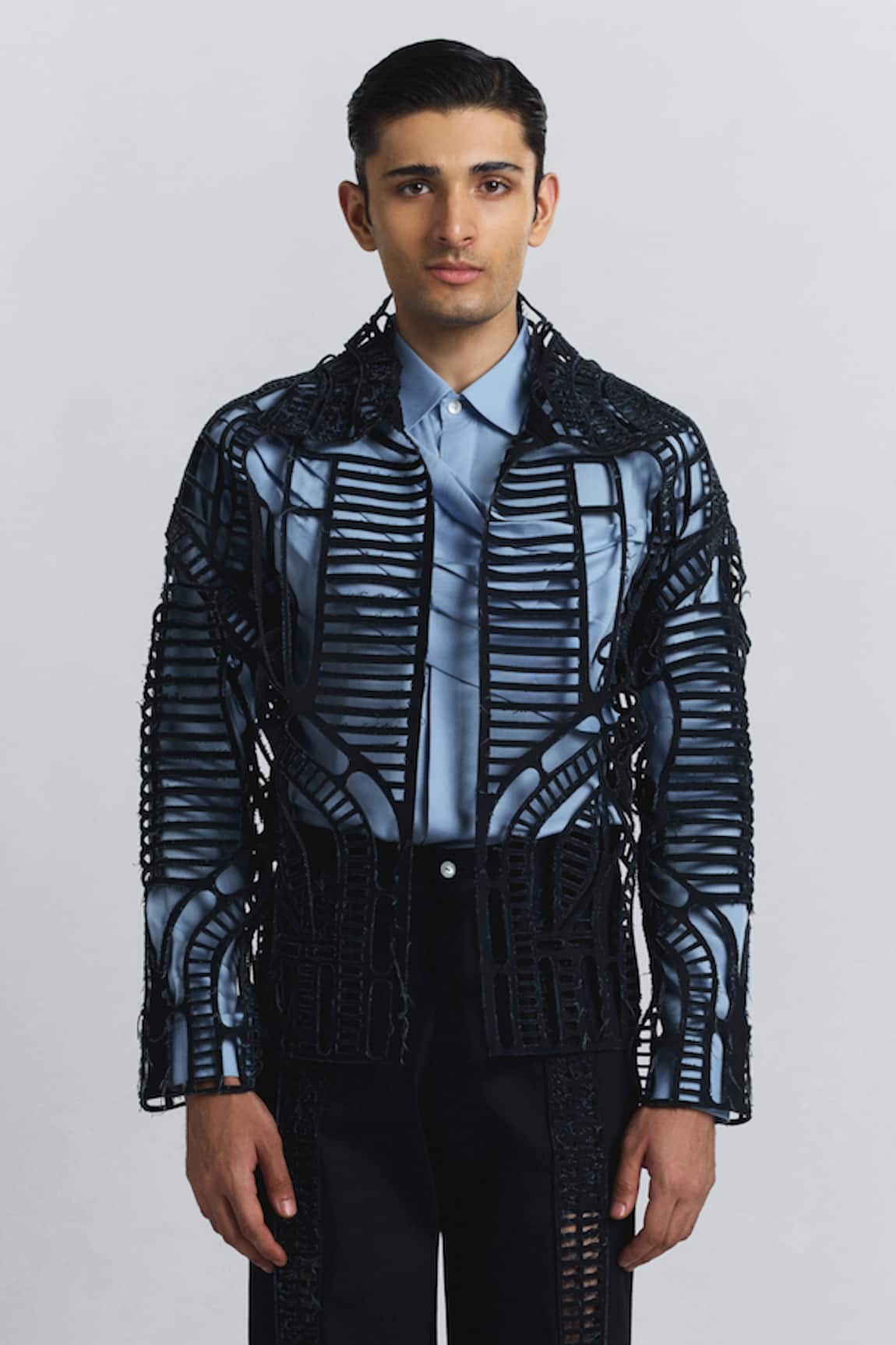 Line Out Line Circuitry Laser-Cut Jacket