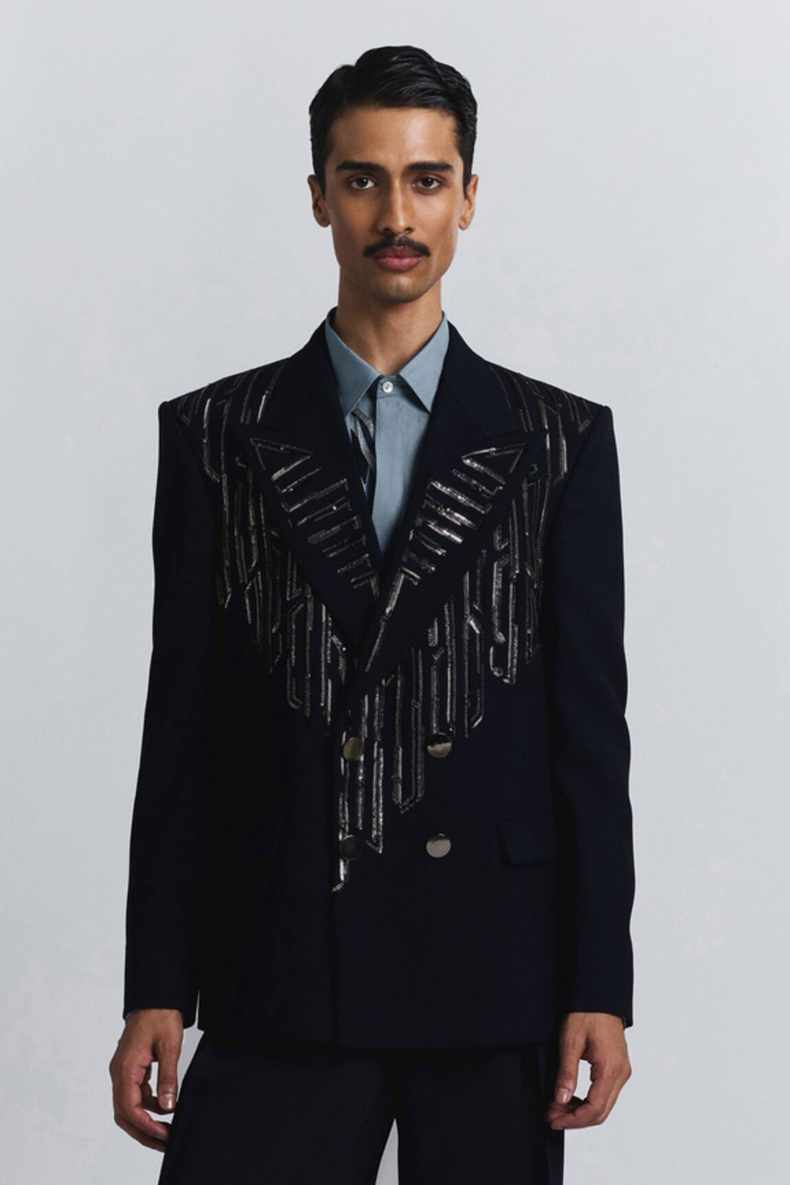 Line Out Line Shard Double-Breasted Blazer