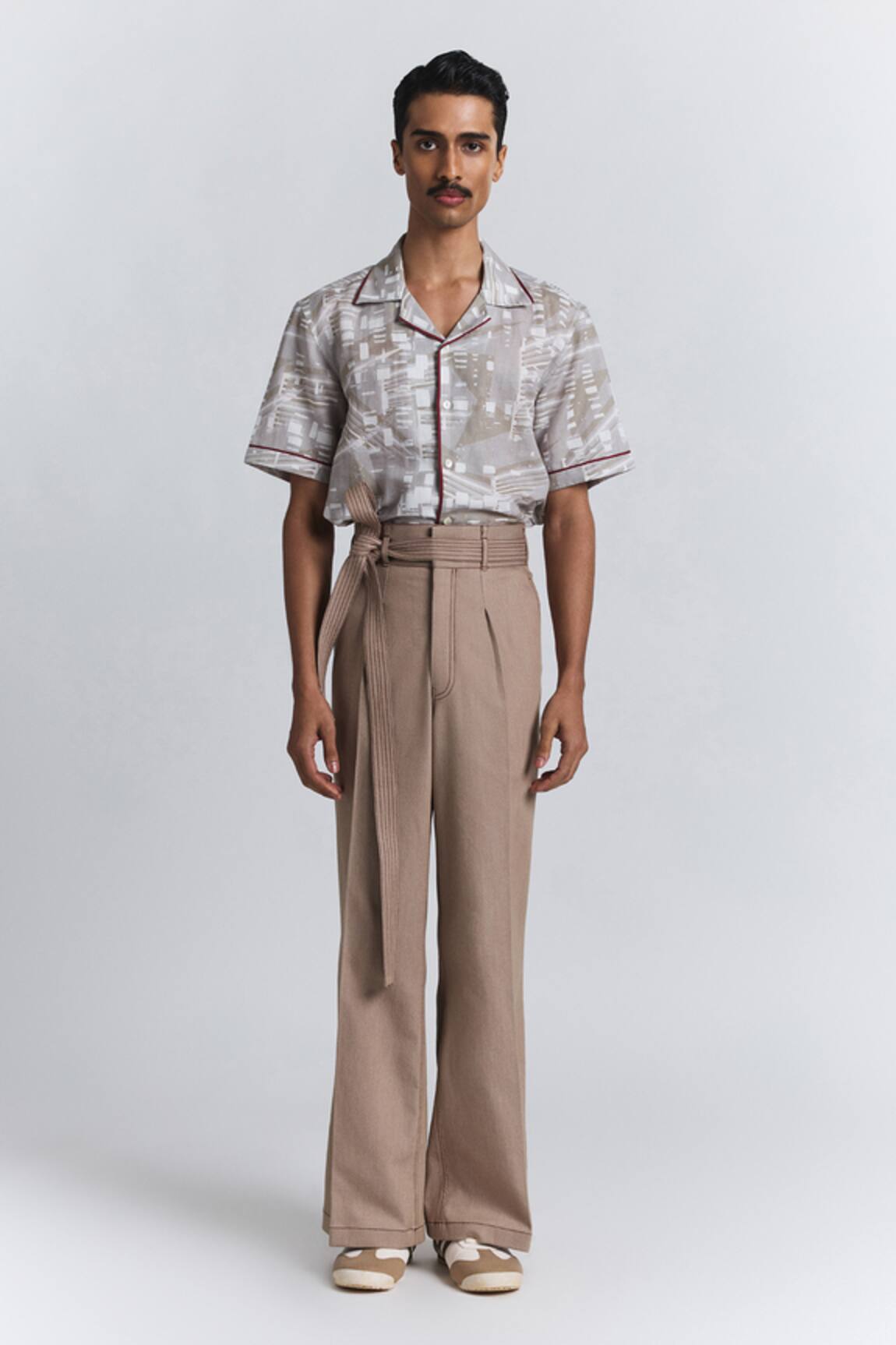 Line Out Line Modulus Pleat Trouser 