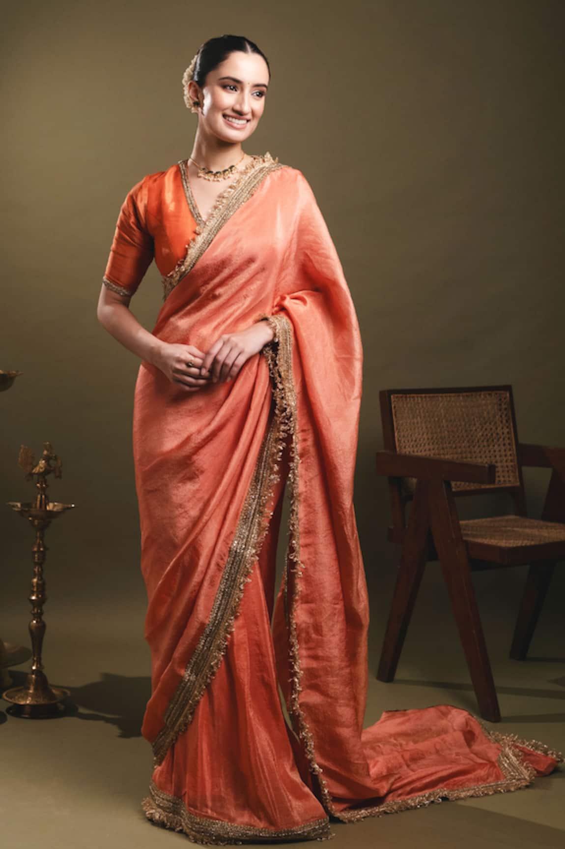 Dajwaree Agnika Pre-Draped Saree With Blouse