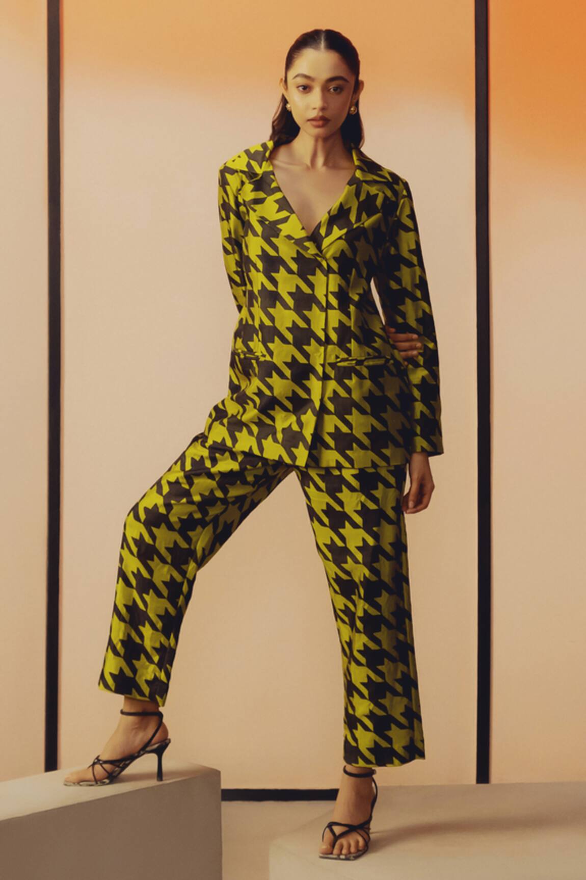 Kavya Singh Kundu Jacob Houndstooth Blazer & Pant Set