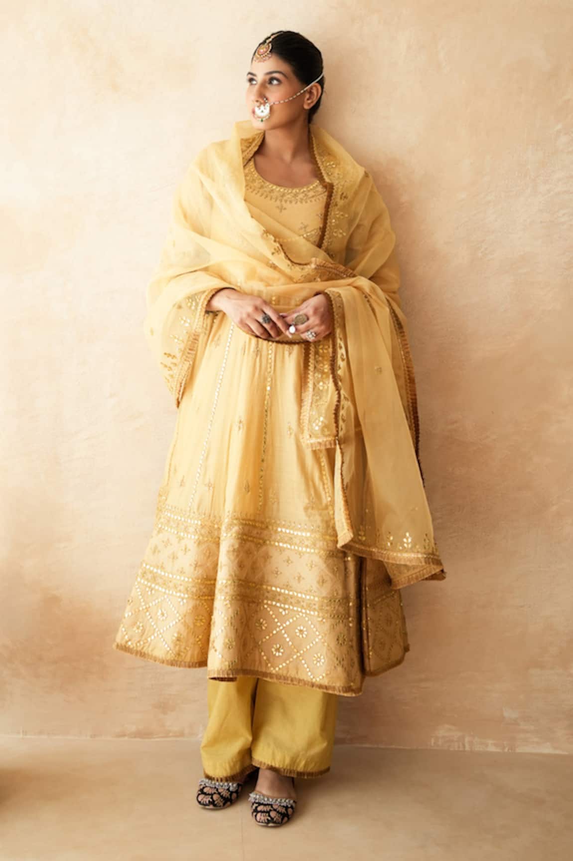 Gulabo Jaipur Shabana Hand Work Anarkali Set